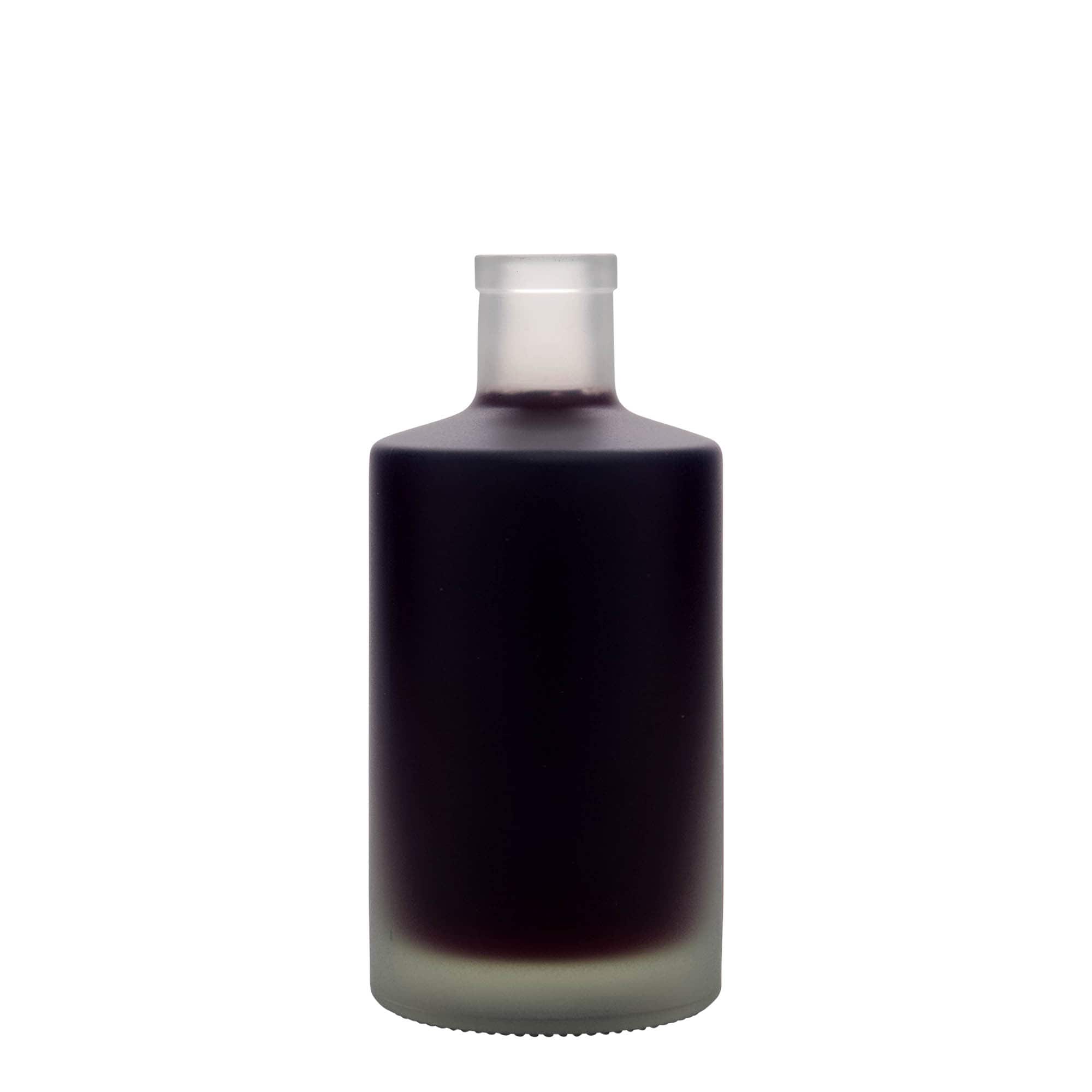 500 ml lasipullo 'Caroline', huurrettu, suu: korkki