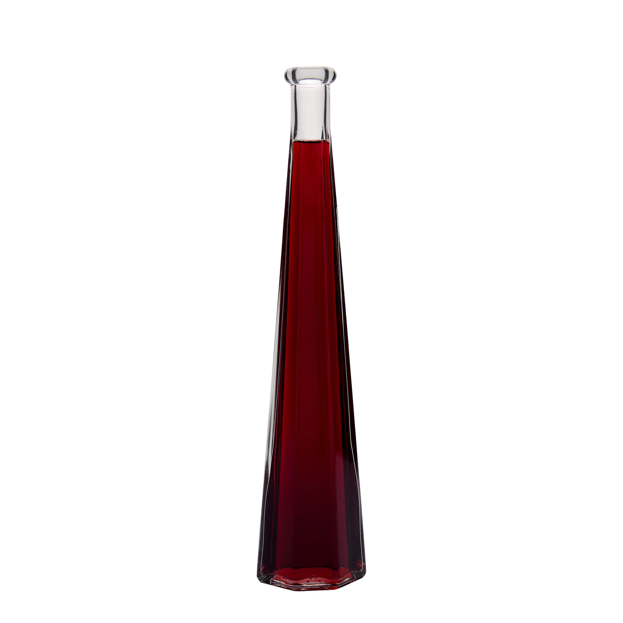 200 ml lasipullo 'Dama Sexta', kuusikulmainen, suuaukko: korkki