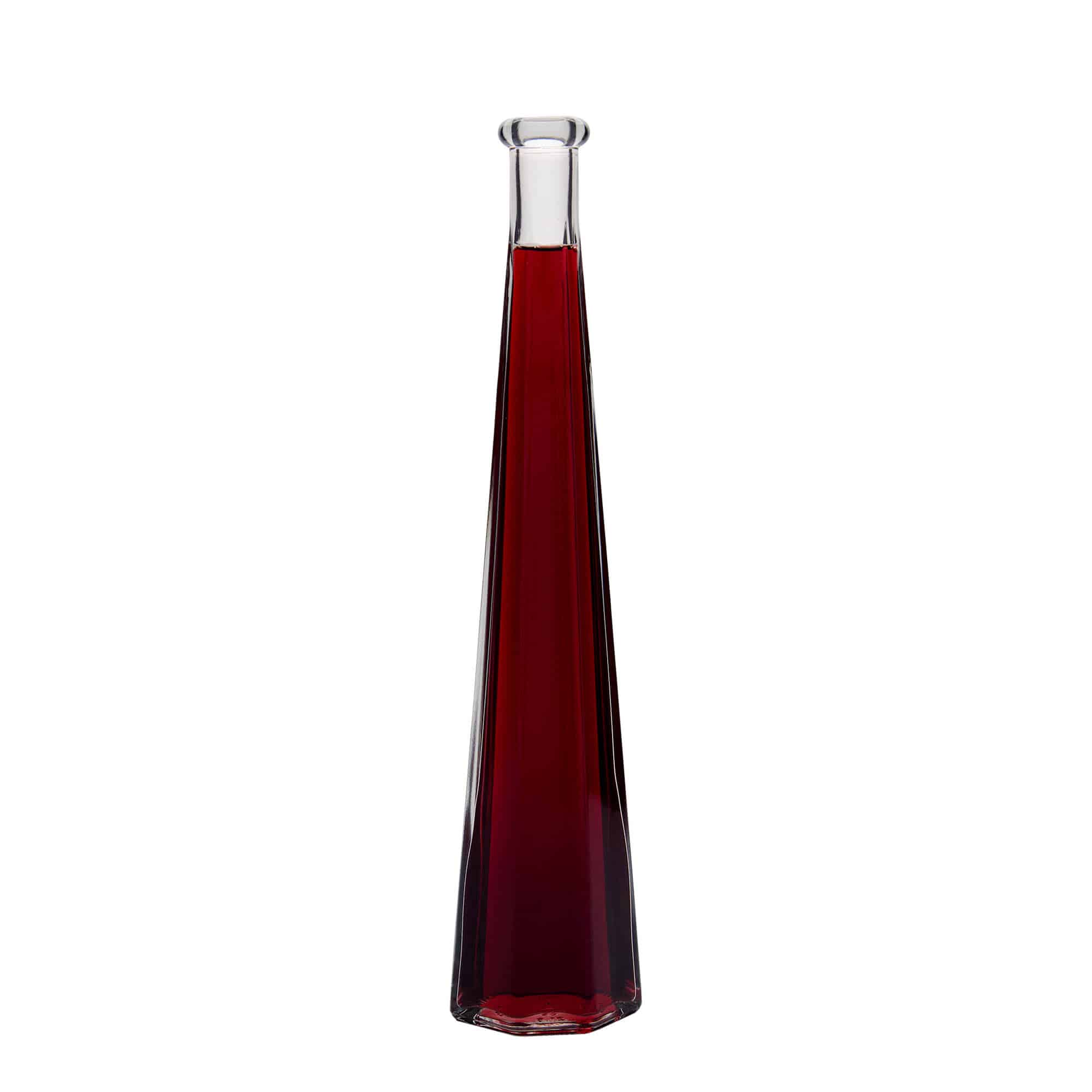 200 ml lasipullo 'Dama Sexta', kuusikulmainen, suuaukko: korkki