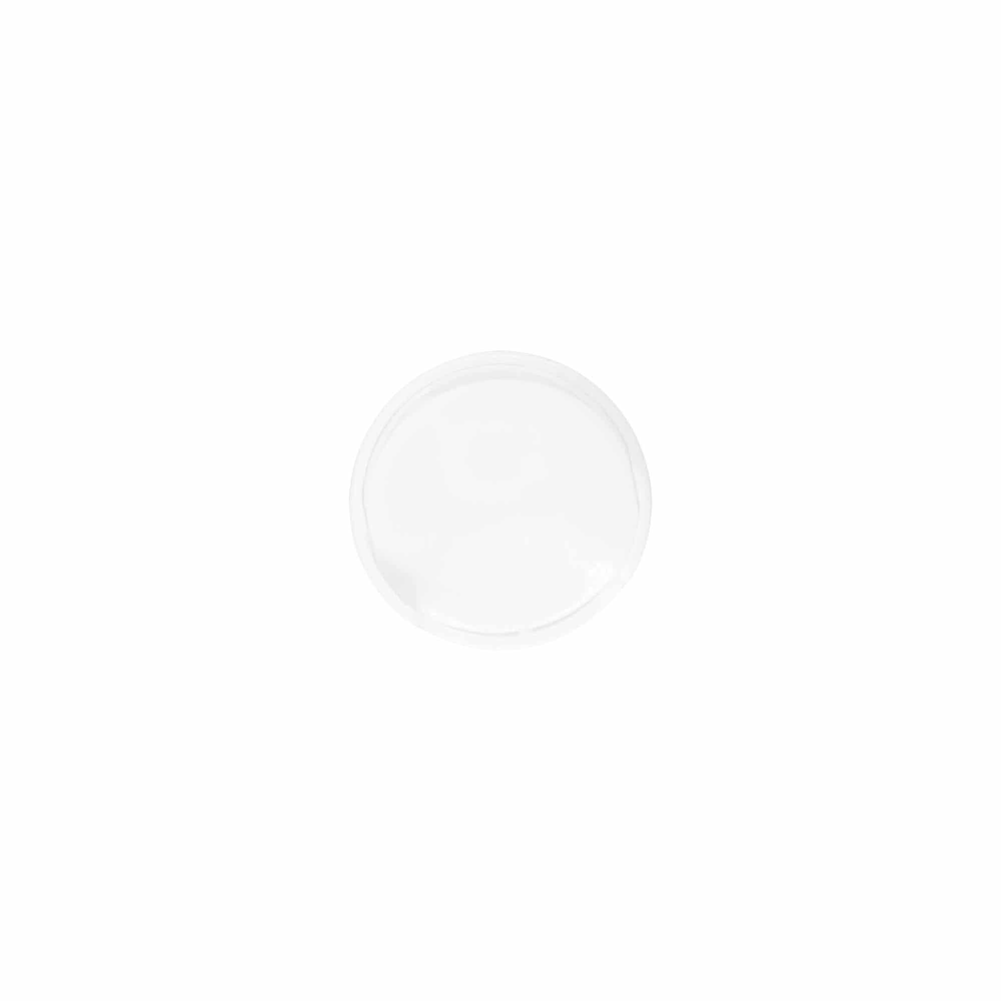 Ruuvikorkki Disc Top, PP-muovi, valkoinen, suuaukolle: 24/410