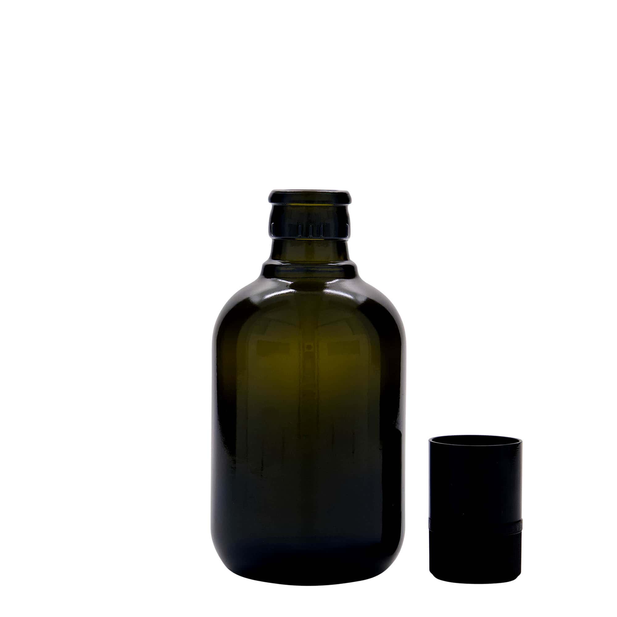 250 ml etikka-/öljypullo 'Biolio', lasia, antiikkivihreä, suuaukko: DOP