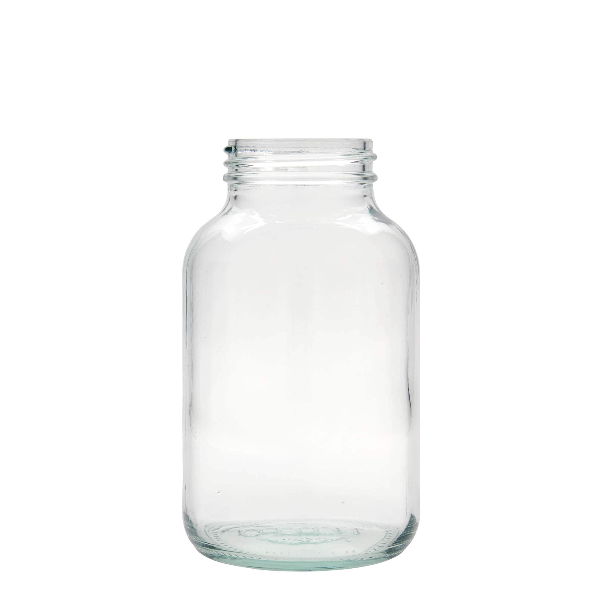 1 000 ml leveäkaulainen lasi, suuaukko: DIN 68