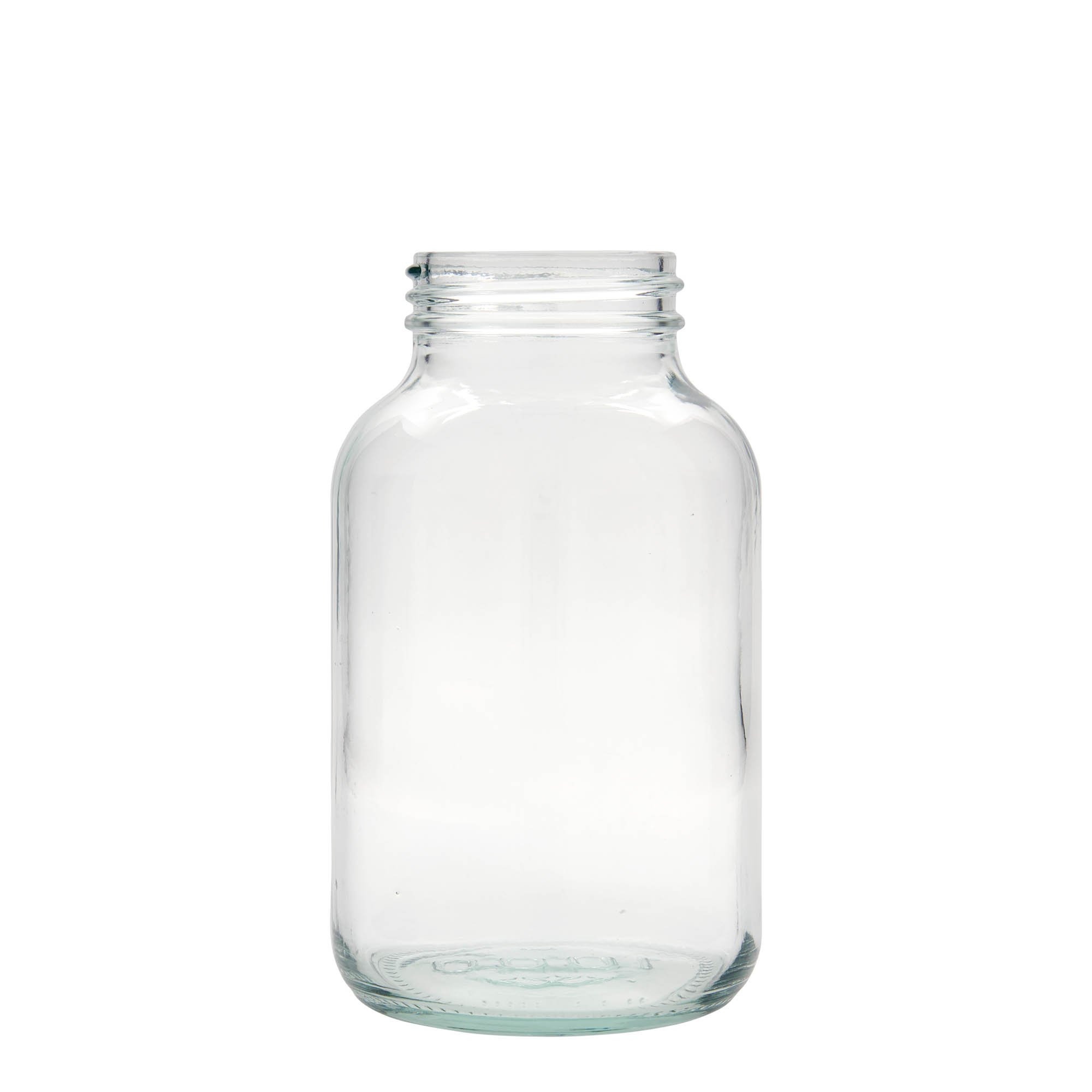 1 000 ml leveäkaulainen lasi, suuaukko: DIN 68
