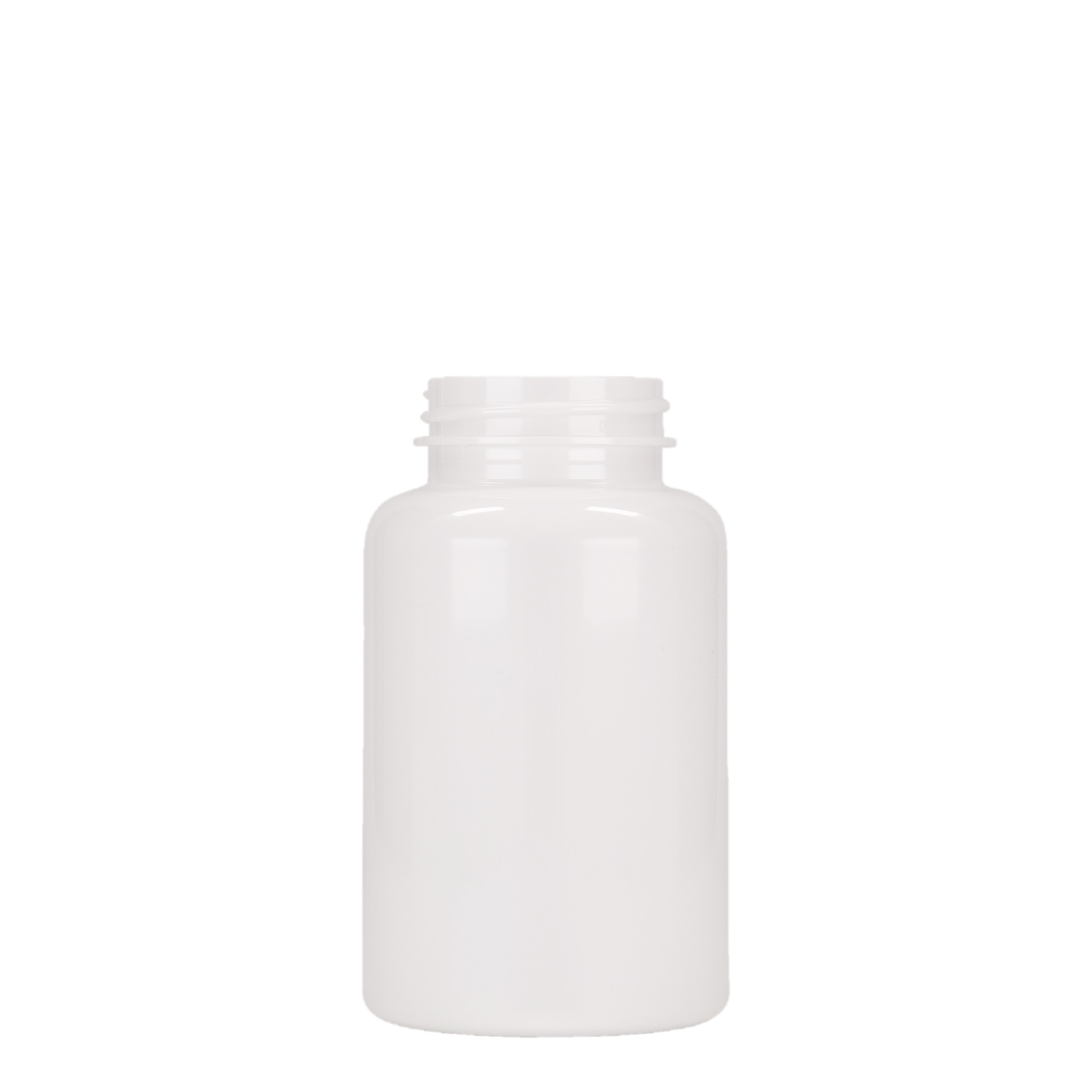 250 ml PET-pakkaus, muovia, valkoinen, suuaukko: 45/400