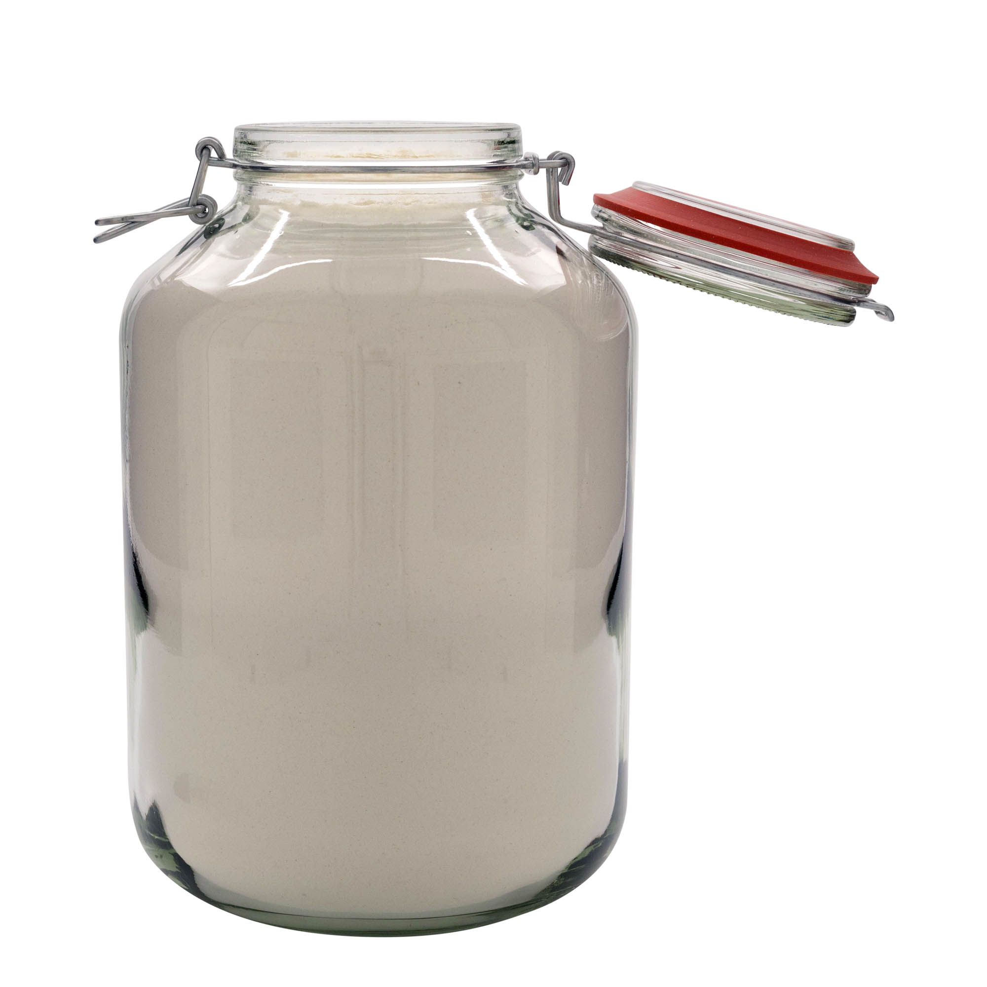 4,880 ml langallinen lasipurkki, suuaukko: langallinen suljin 4,880 ml langallinen lasipurkki, suuaukko: langallinen suljin