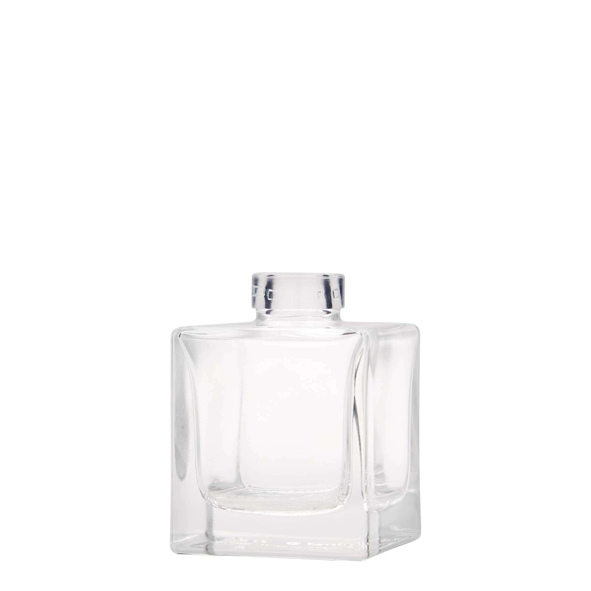100 ml lasipullo 'Cube', neliömäinen, suuaukko: korkki