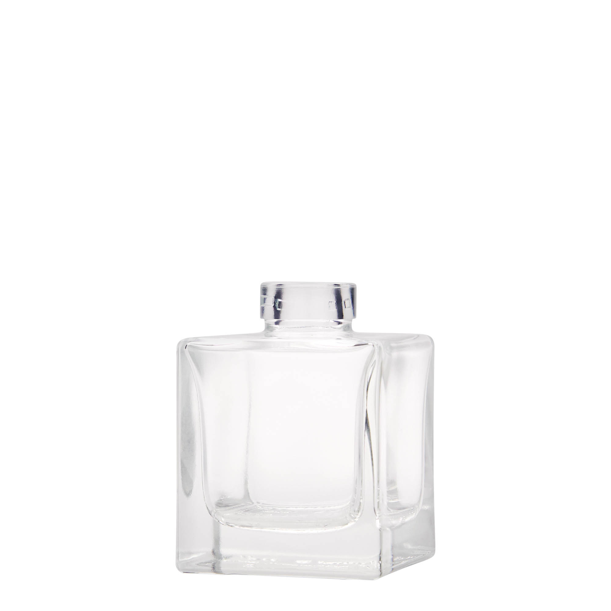 100 ml lasipullo 'Cube', neliömäinen, suuaukko: korkki 100 ml lasipullo 'Cube', neliömäinen, suuaukko: korkki
