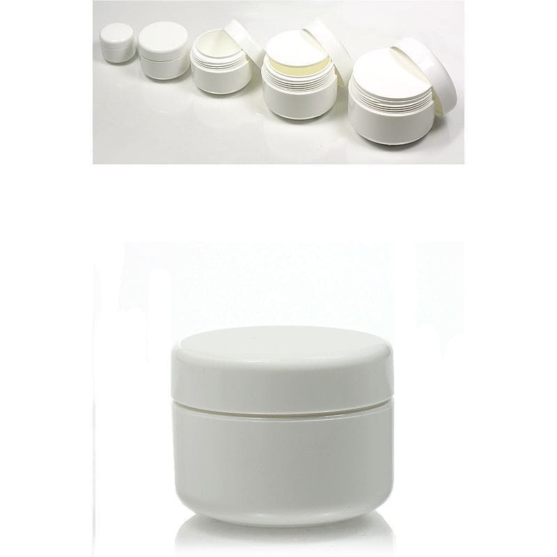 30 ml muovirasia 'Bianca', PP, valk., suu: Kierrekorkki