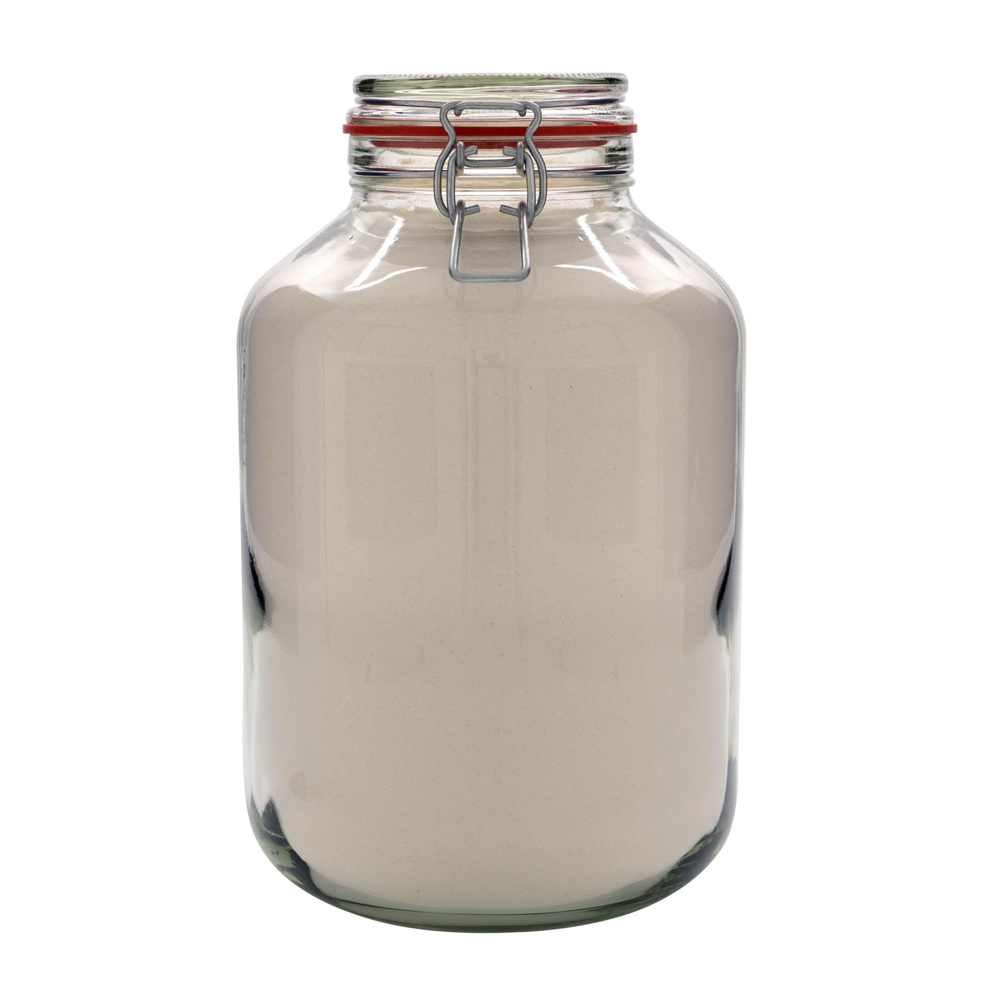 4,880 ml langallinen lasipurkki, suuaukko: langallinen suljin 4,880 ml langallinen lasipurkki, suuaukko: langallinen suljin