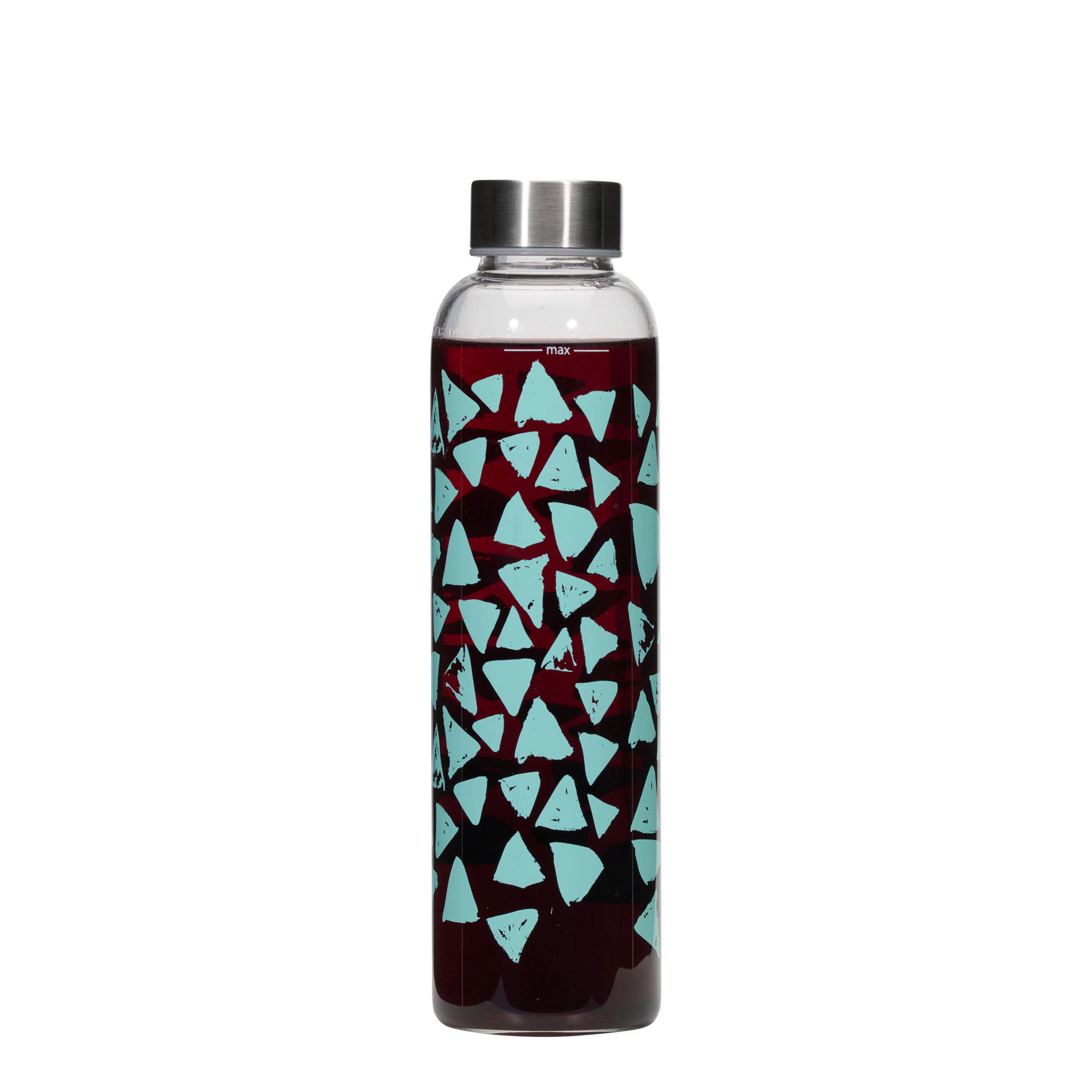 500 ml juomapullo 'Perseus - turkoosit kolmiot', suuaukko: ruuvikorkki 500 ml juomapullo 'Perseus - turkoosit kolmiot', suuaukko: ruuvikorkki