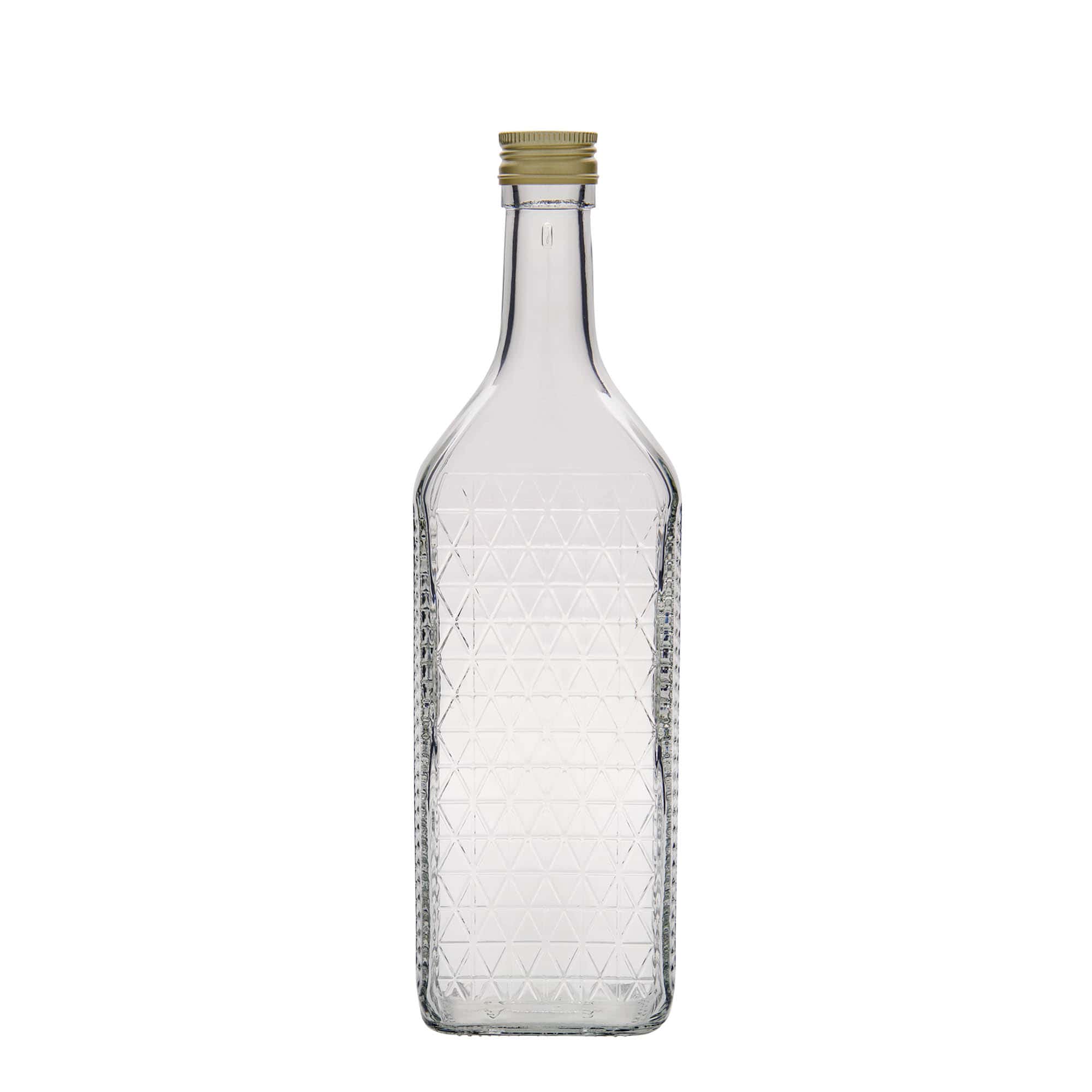 700 ml lasipullo 'Caruso', suorakaide, suuaukko: PP 31,5