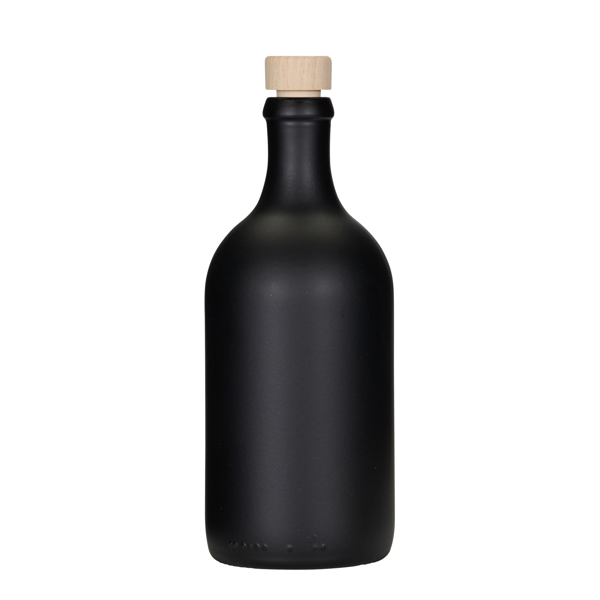 500 ml lasipullo 'Ginevra Leggera', musta, suuaukko: korkki