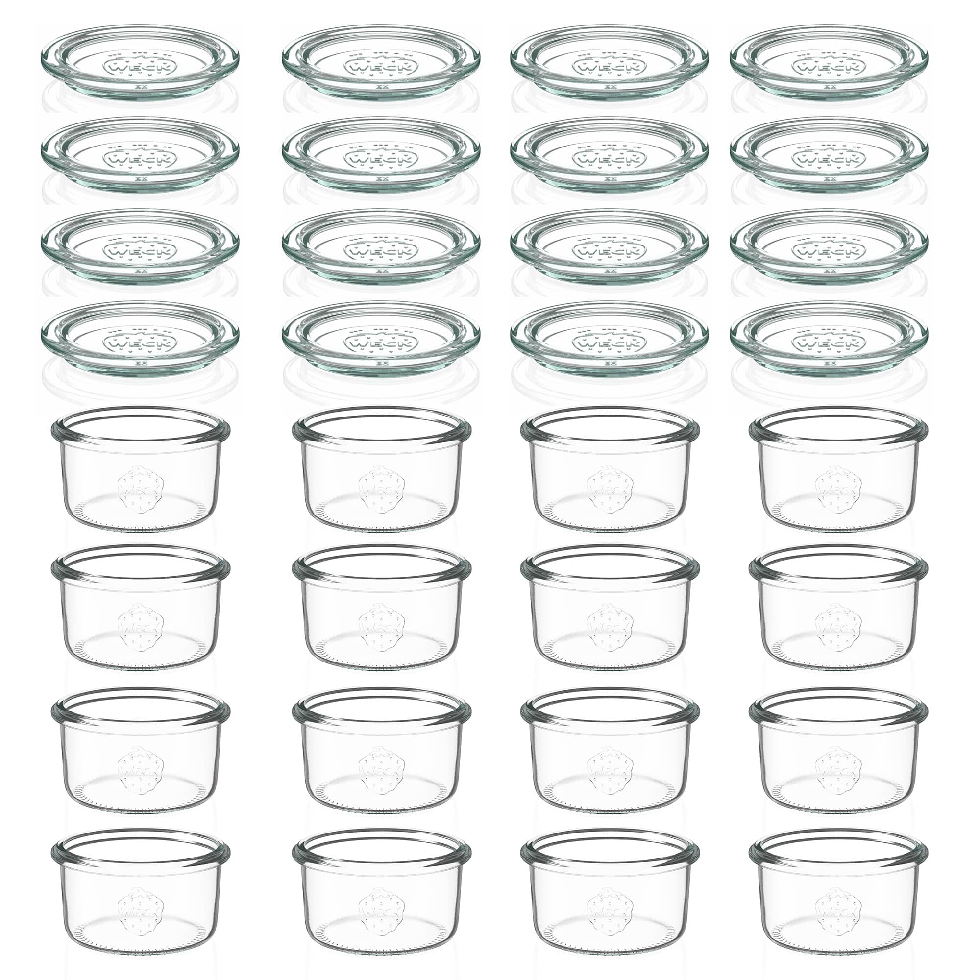 12x 165 ml WECK-kaatopurkki lasikannella RR 80
