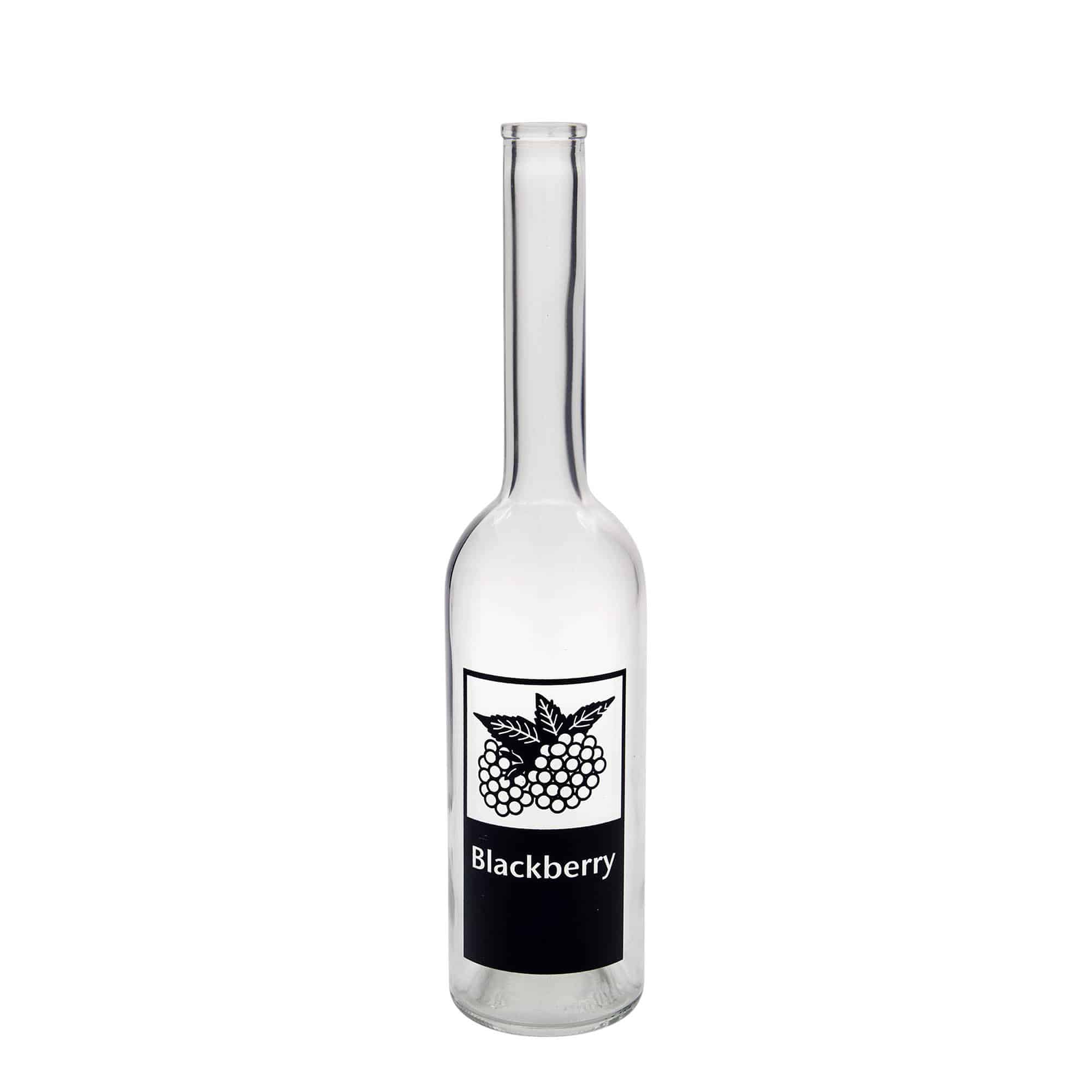500 ml lasipullo 'Opera', kuvio: Karhunvatukka, suuaukko: korkki