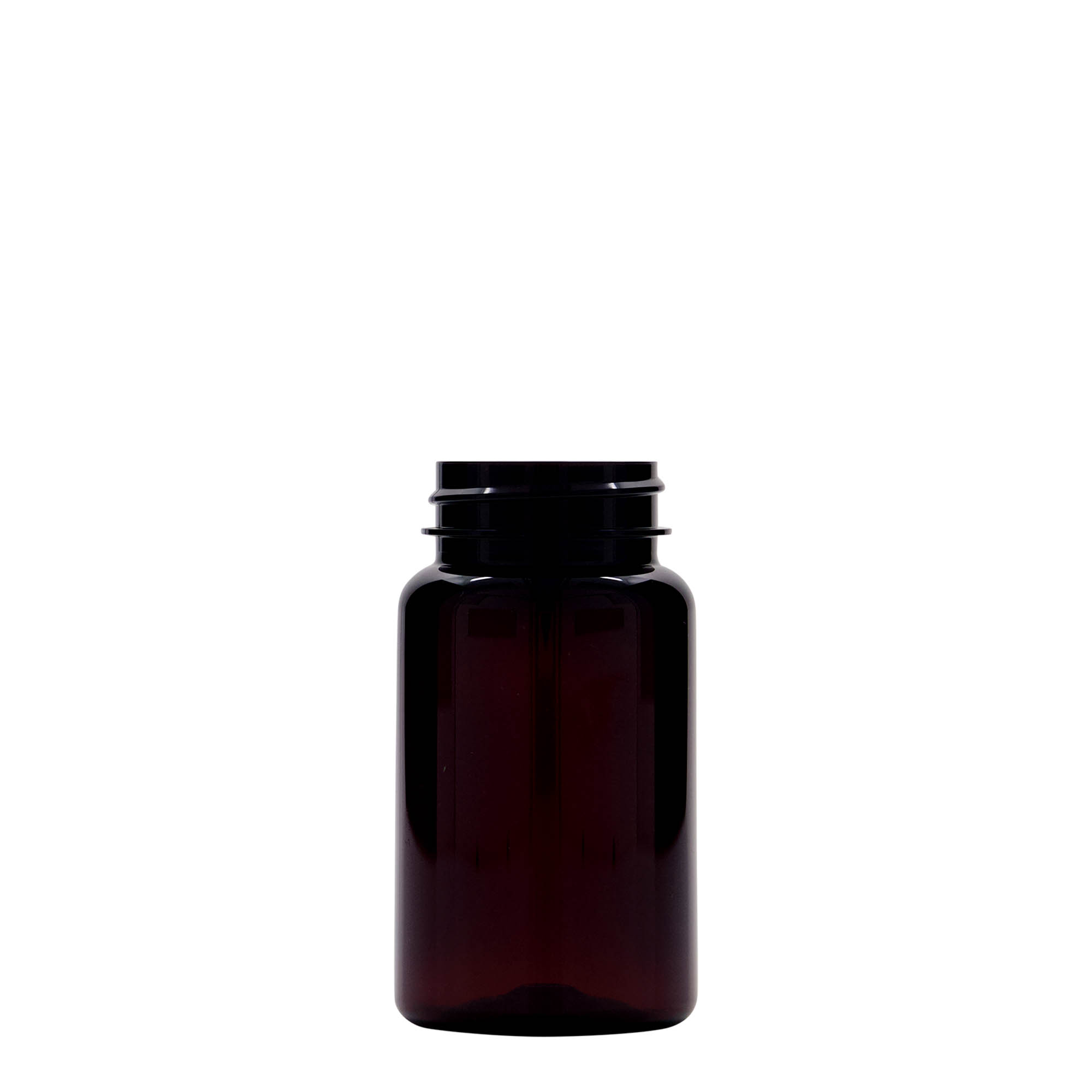 100 ml PET-pakkaus, muovi, ruskea, suuaukon koko: 38/400