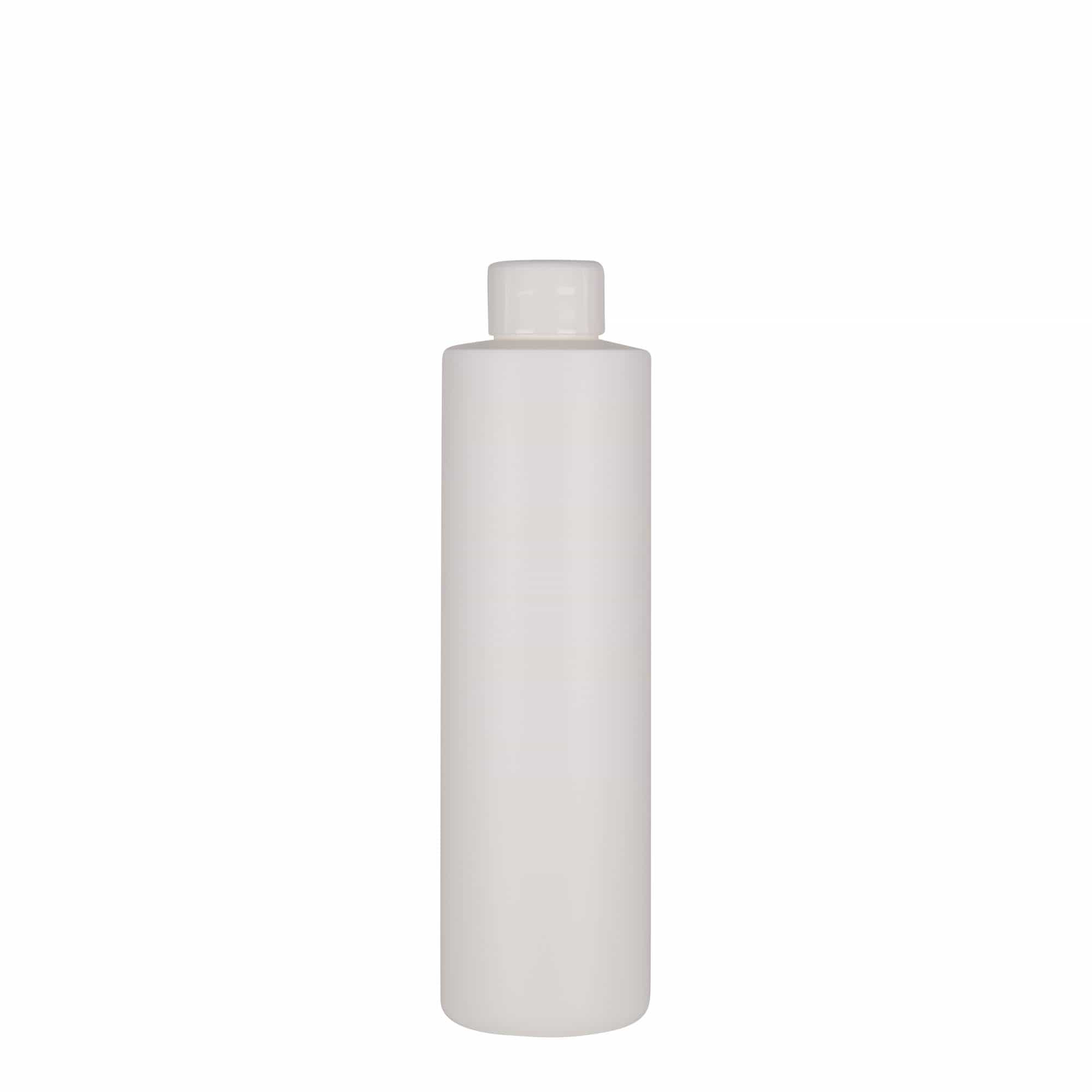250 ml muovipullo ”Pipe”, vihreä HDPE, valkoinen, suuaukko: 24/410