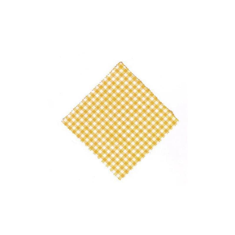 Ruudullinen kangasliina 12x12, neliö, tekstiili, keltainen, suuaukko: TO38-TO53