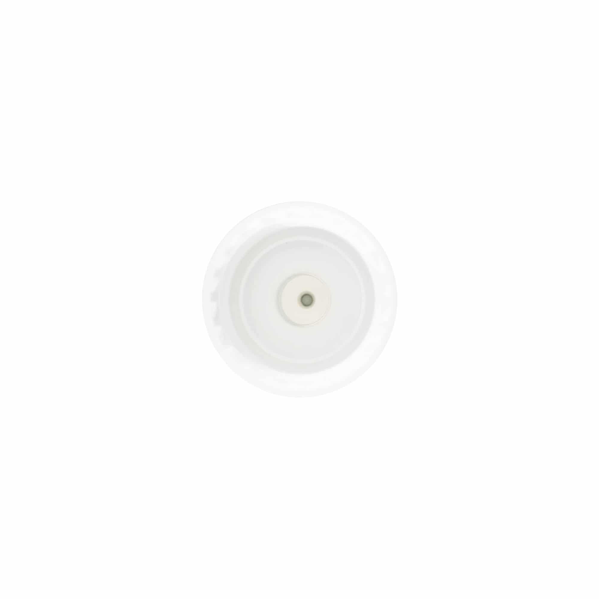 Kierrekorkki applikaattorilla, PP-muovi, valk., suu: 24/410