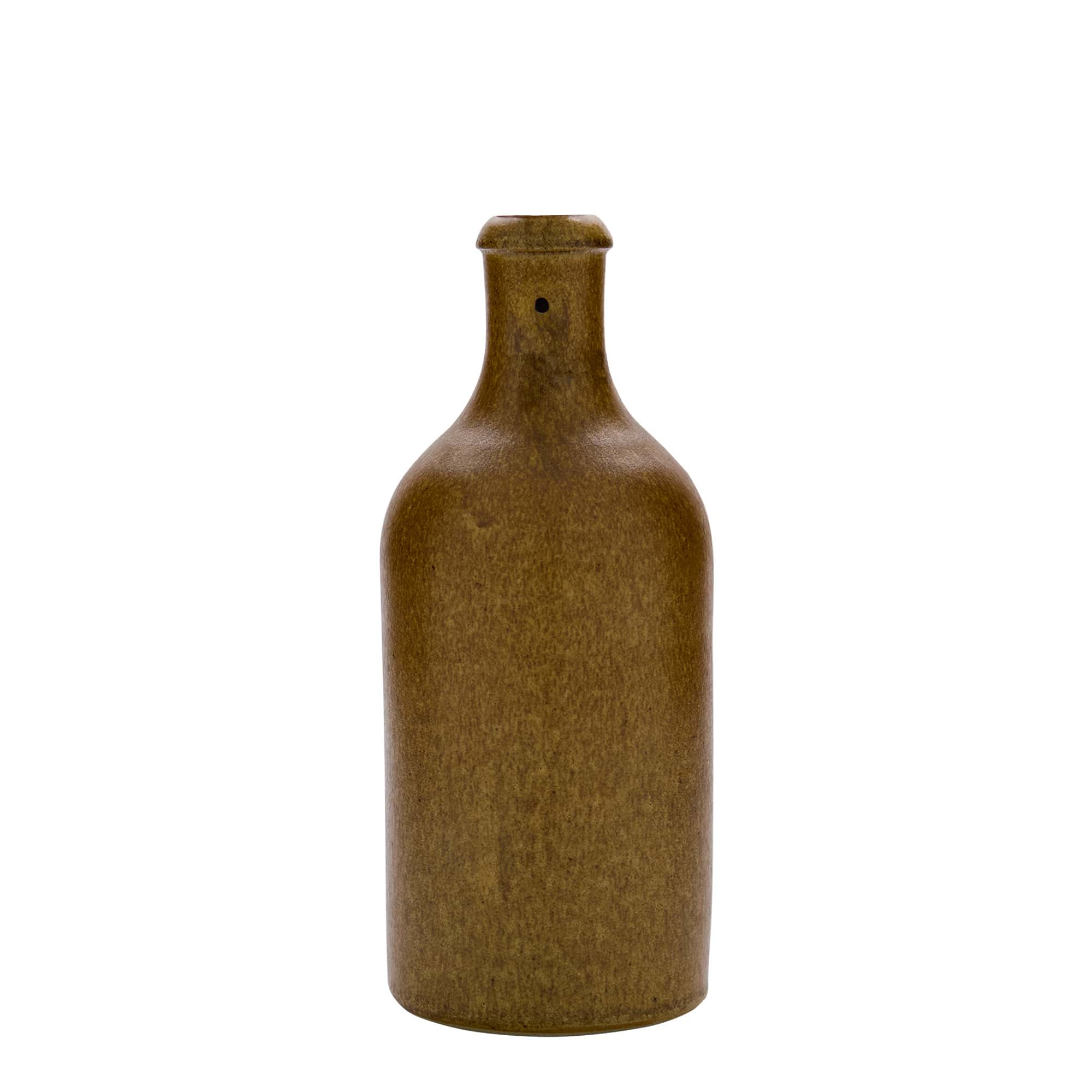 500 ml tonkannu, kivisavi, ruskea-kristalli, suuaukko: lukituskorkki