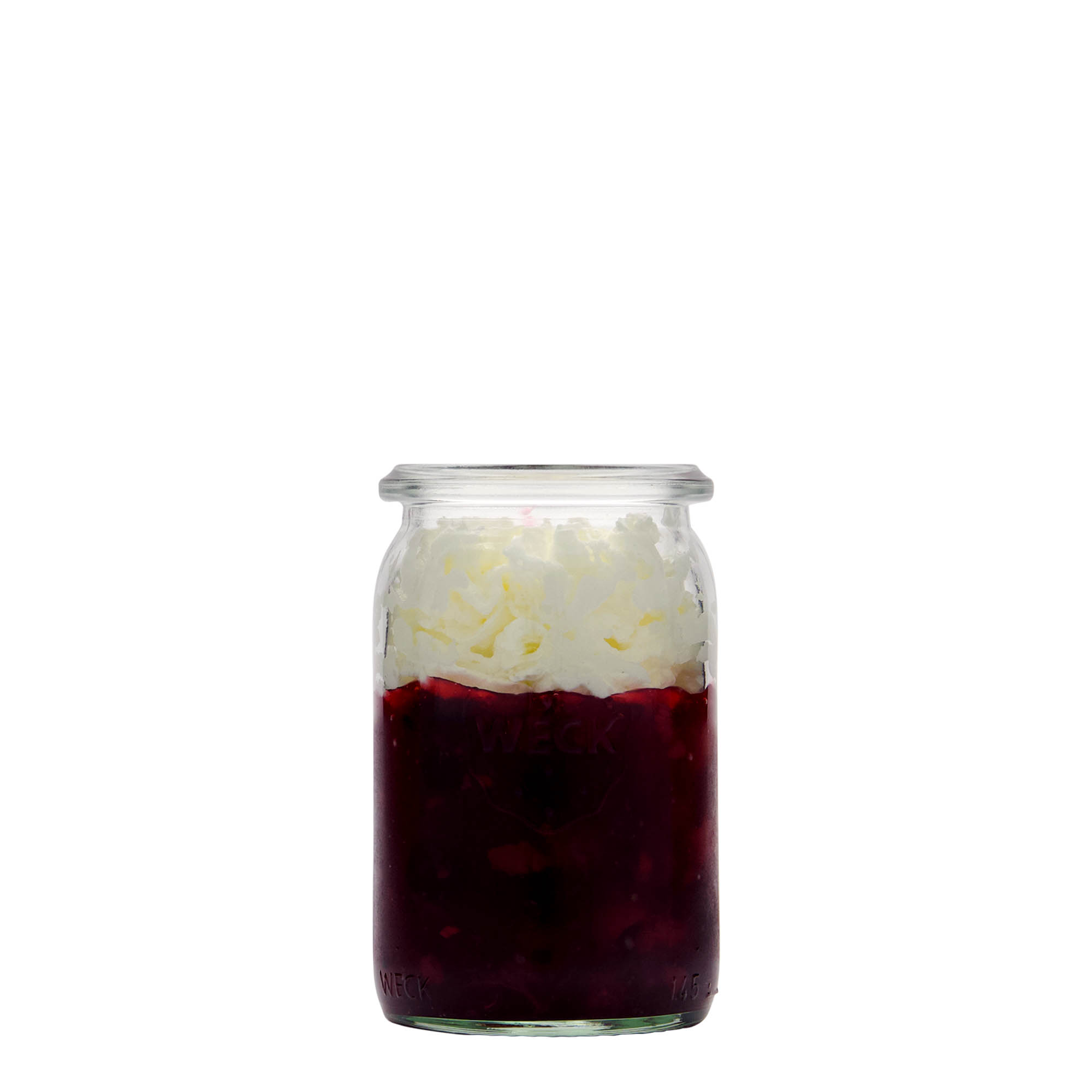 145 ml WECK-sylinterilasi, suuaukko: pyöreä reuna