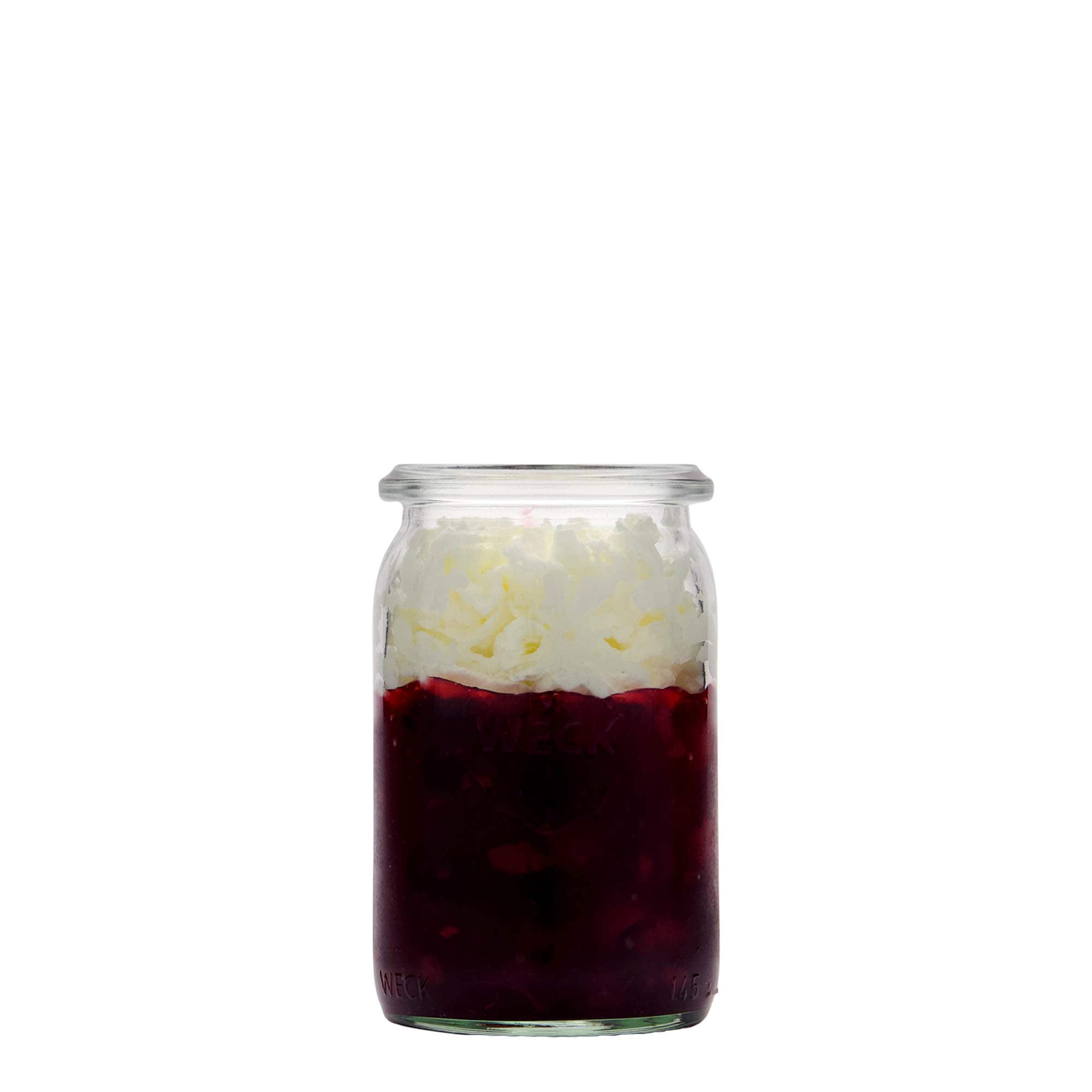 145 ml WECK-sylinterilasi, suuaukko: pyöreä reuna