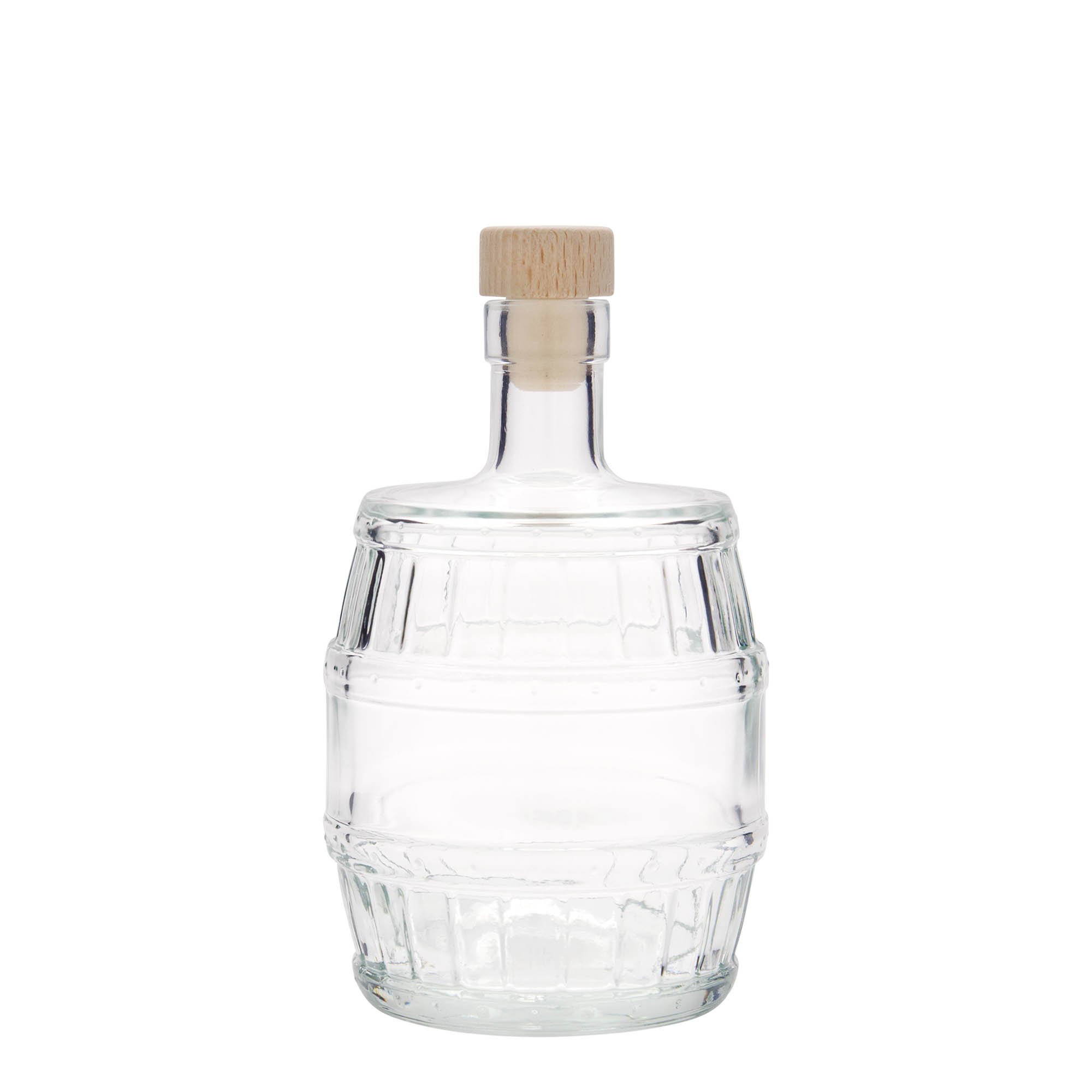500 ml lasipullo 'tynnyri', suuaukko: korkki