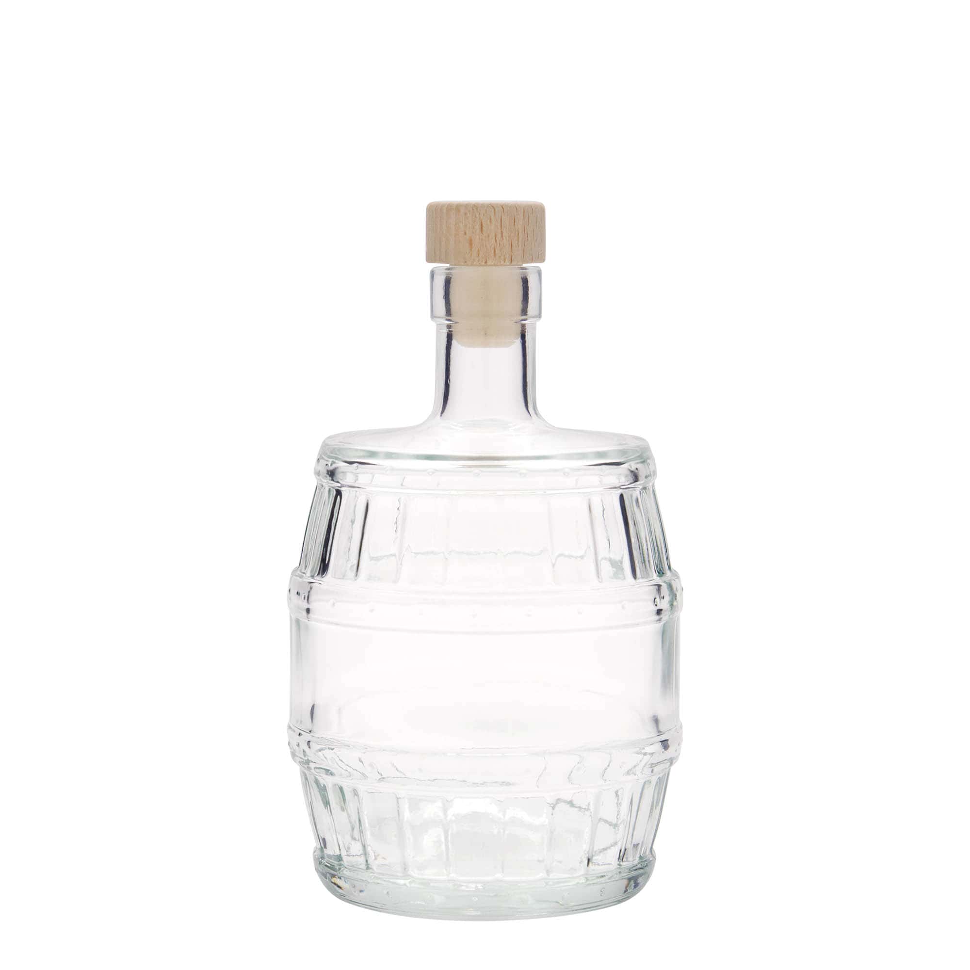 500 ml lasipullo ”tynnyri”, suuaukko: korkki
