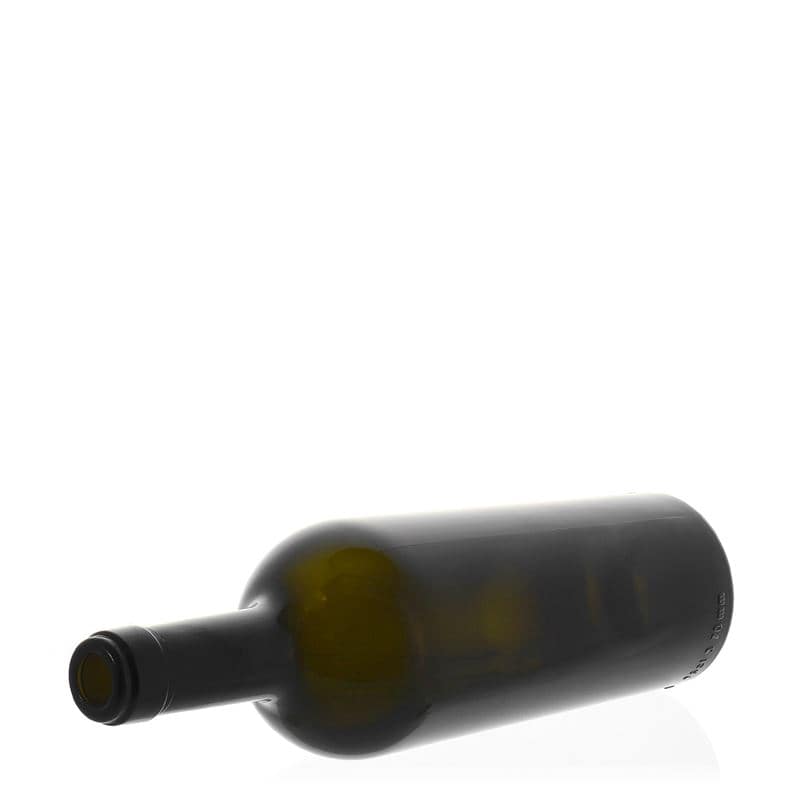 750 ml viinipullo 'Imperiale', antiikinvihreä, suu: korkki
