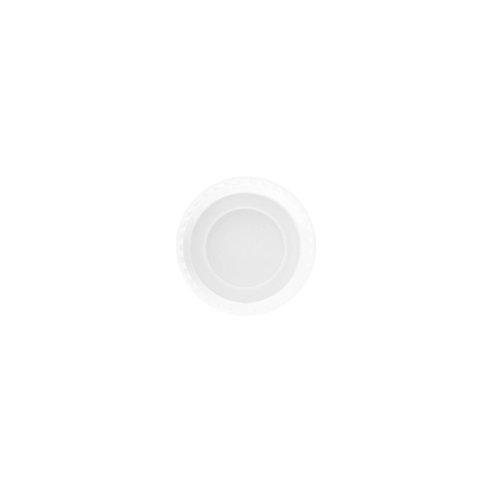 Ruuvikorkki, PP-muovia, valkoinen, suuaukolle: 20/410 Ruuvikorkki, PP-muovia, valkoinen, suuaukolle: 20/410