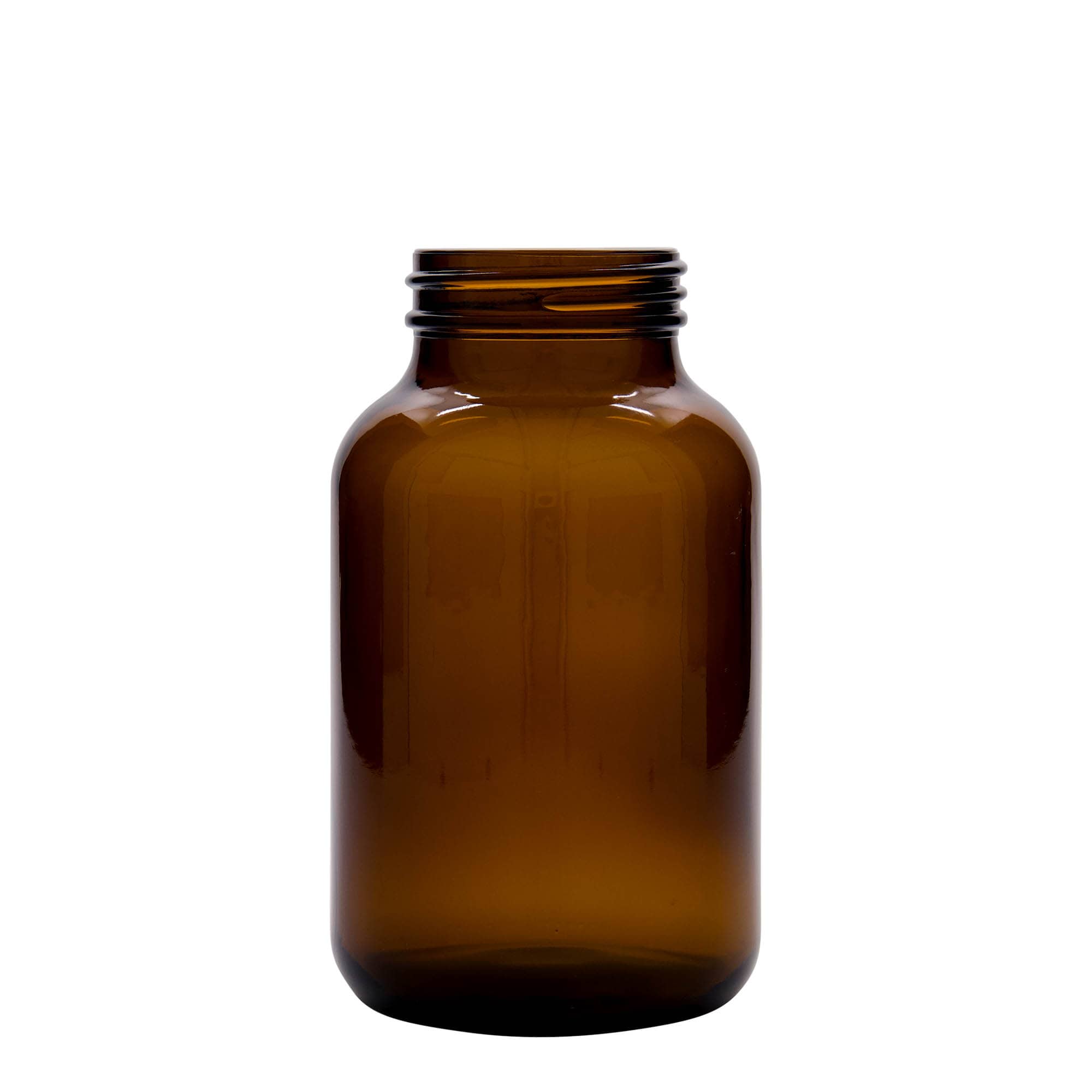 1 000 ml ruskea leveäkaulainen lasipullo, suuaukko: DIN 68