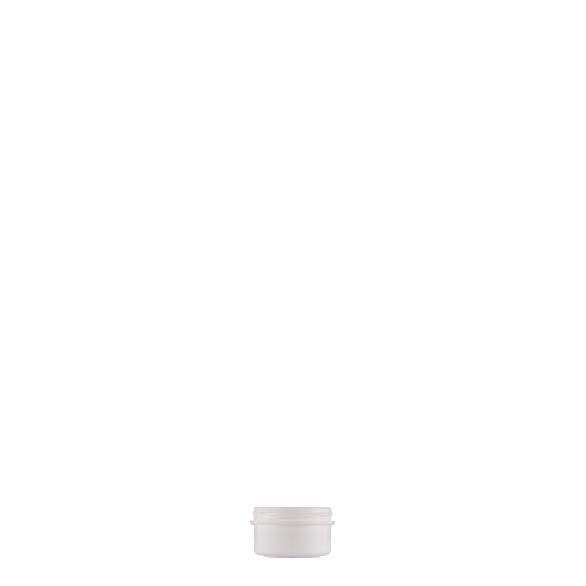 6 ml muovipurkki 'White Line', PP, valkoinen, suuaukko: kierrekorkki