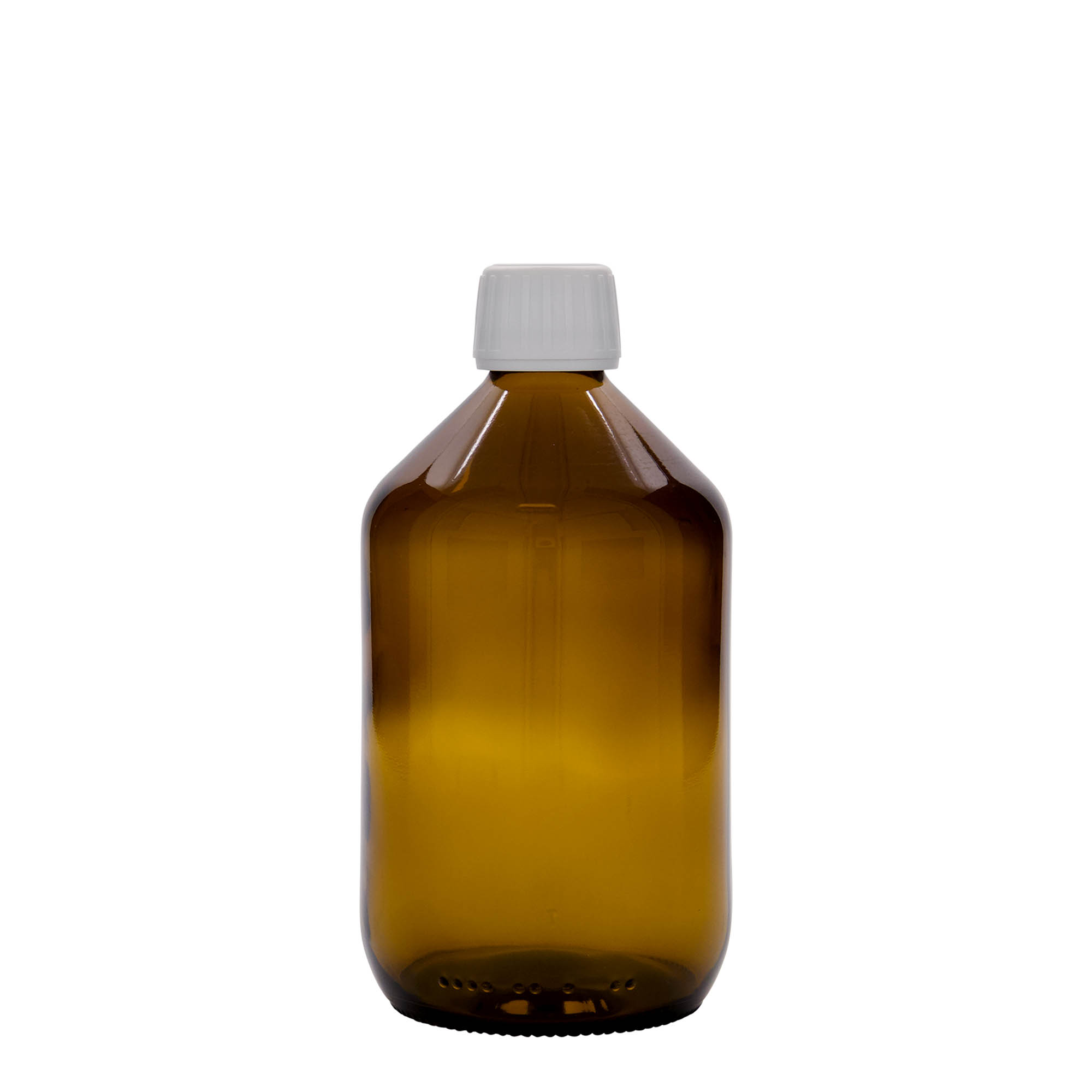 500 ml lääkepullo, ruskea, lasia, suuaukko: PP 28