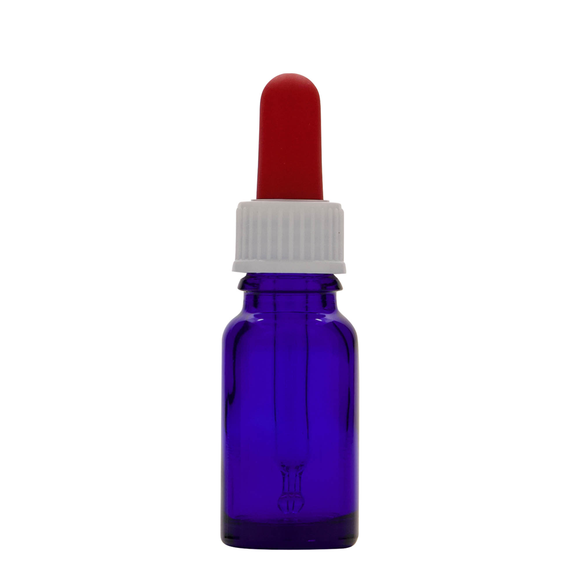 10 ml lääke-pipettipullo, lasia, kuninkaansininen-punainen, suuaukko: DIN 18