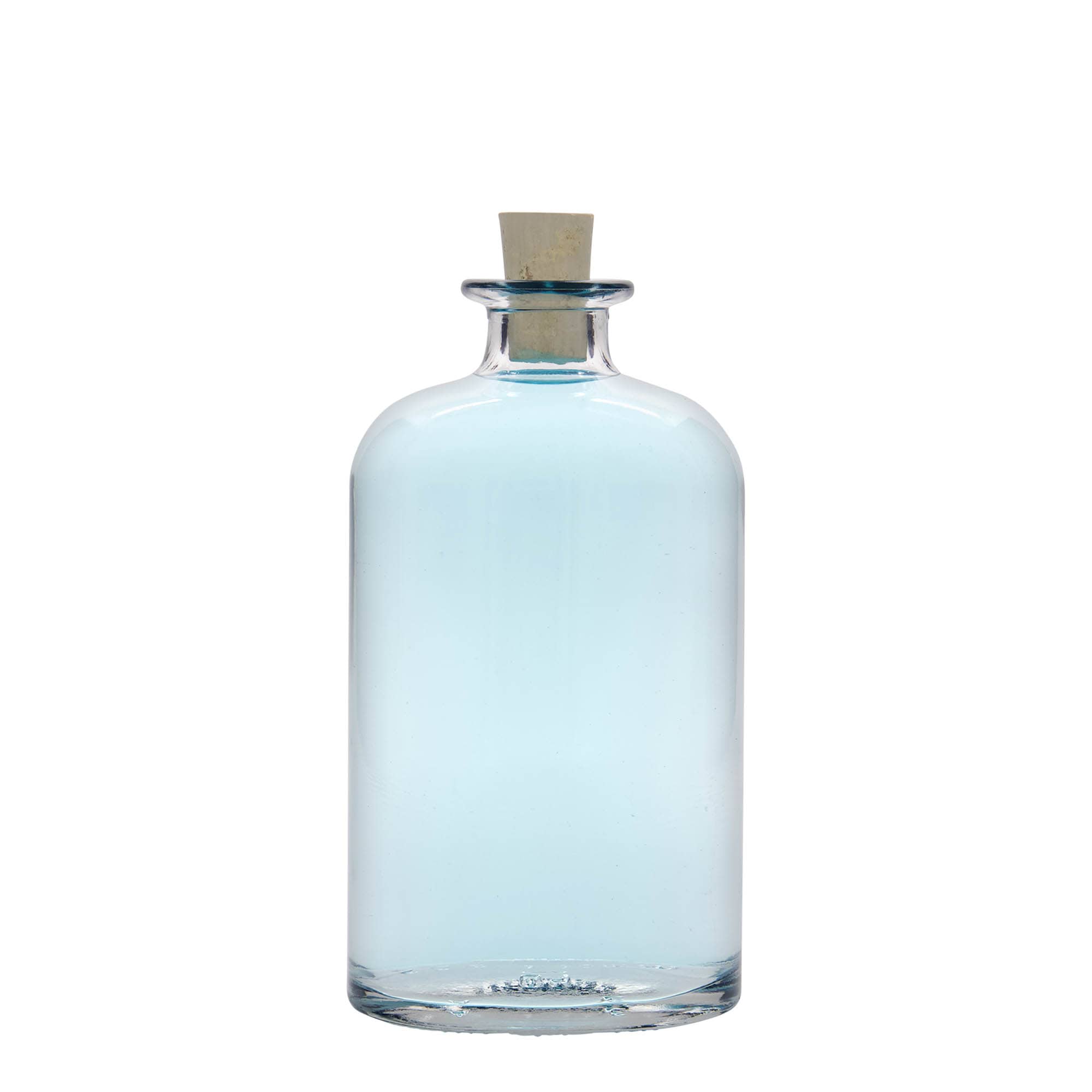 500 ml lasipullo 'Dundee', soikea, suuaukko: korkki