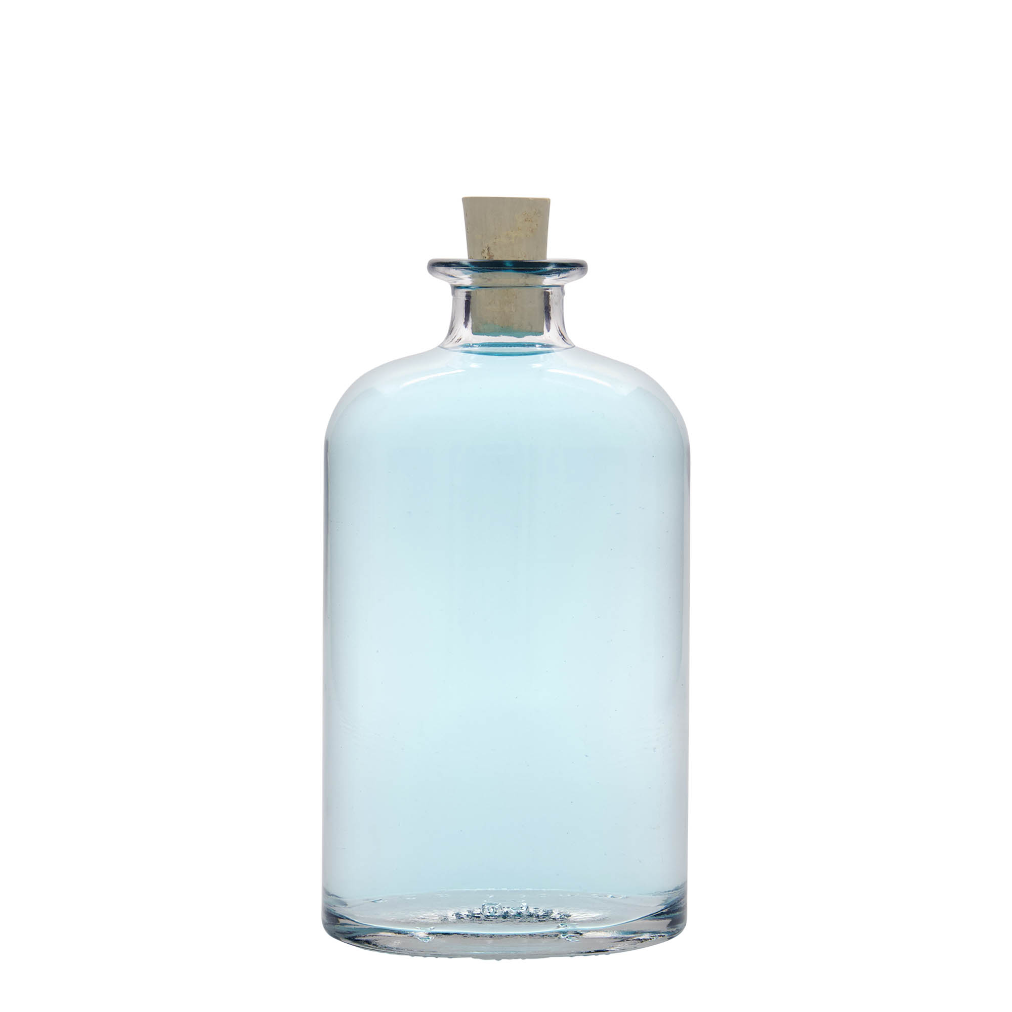 500 ml lasipullo 'Dundee', soikea, suuaukko: korkki