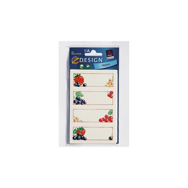 Zweckform-tarrat 'Johannisbeeren', suorakulmainen, paperi, monivärinen Zweckform-tarrat 'Johannisbeeren', suorakulmainen, paperi, monivärinen