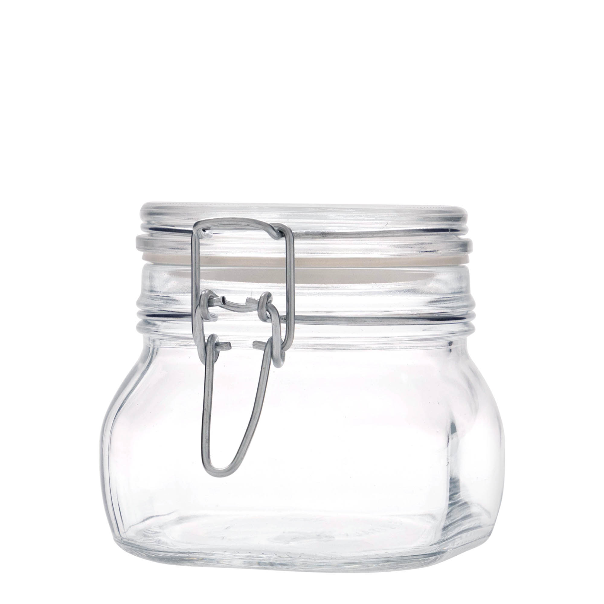 500 ml langallinen lasipurkki 'Fido', neliömäinen, suuaukko: langallinen suljin 500 ml langallinen lasipurkki 'Fido', neliömäinen, suuaukko: langallinen suljin