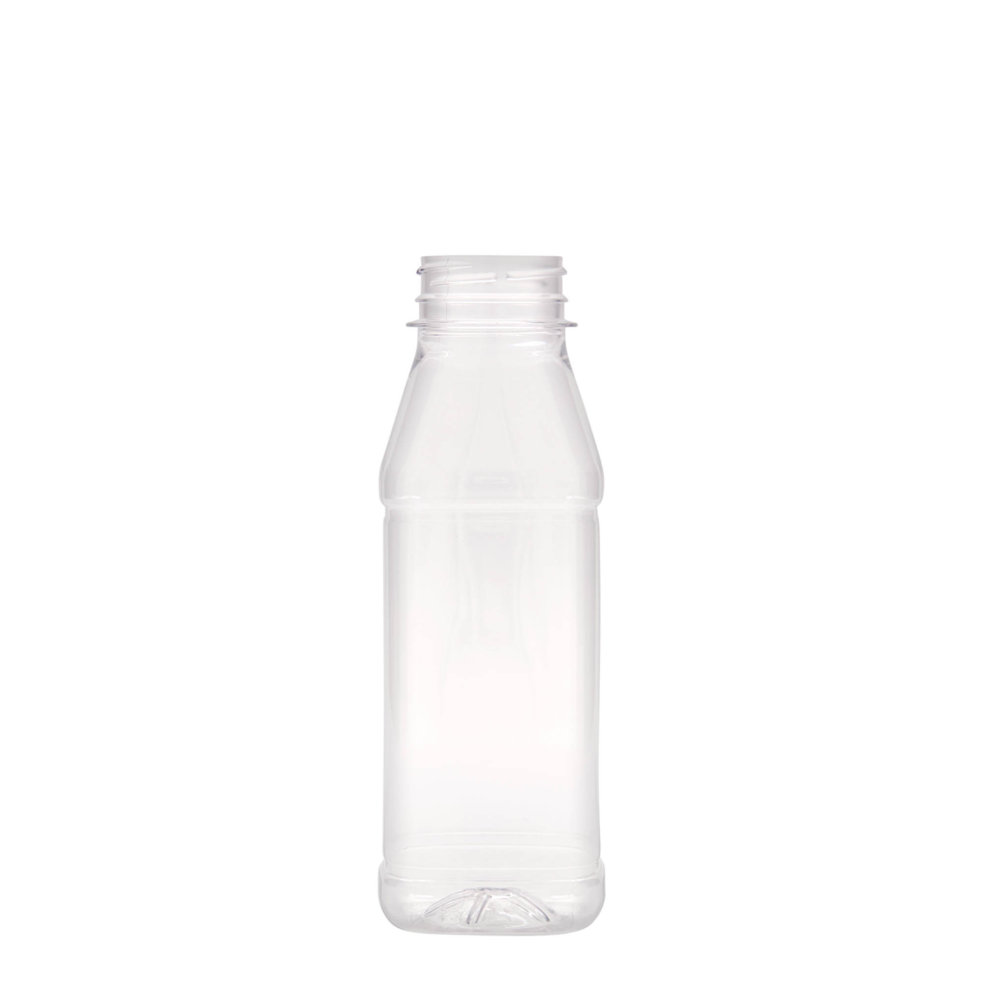 330 ml PET-pullo 'Milk and Juice Carré', neliö, muovi, suuaukko: 38 mm
