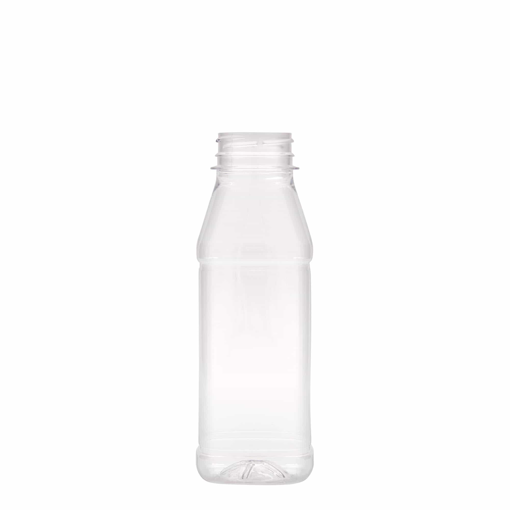330 ml PET-pullo 'Milk and Juice Carré', neliö, muovi, suuaukko: 38 mm