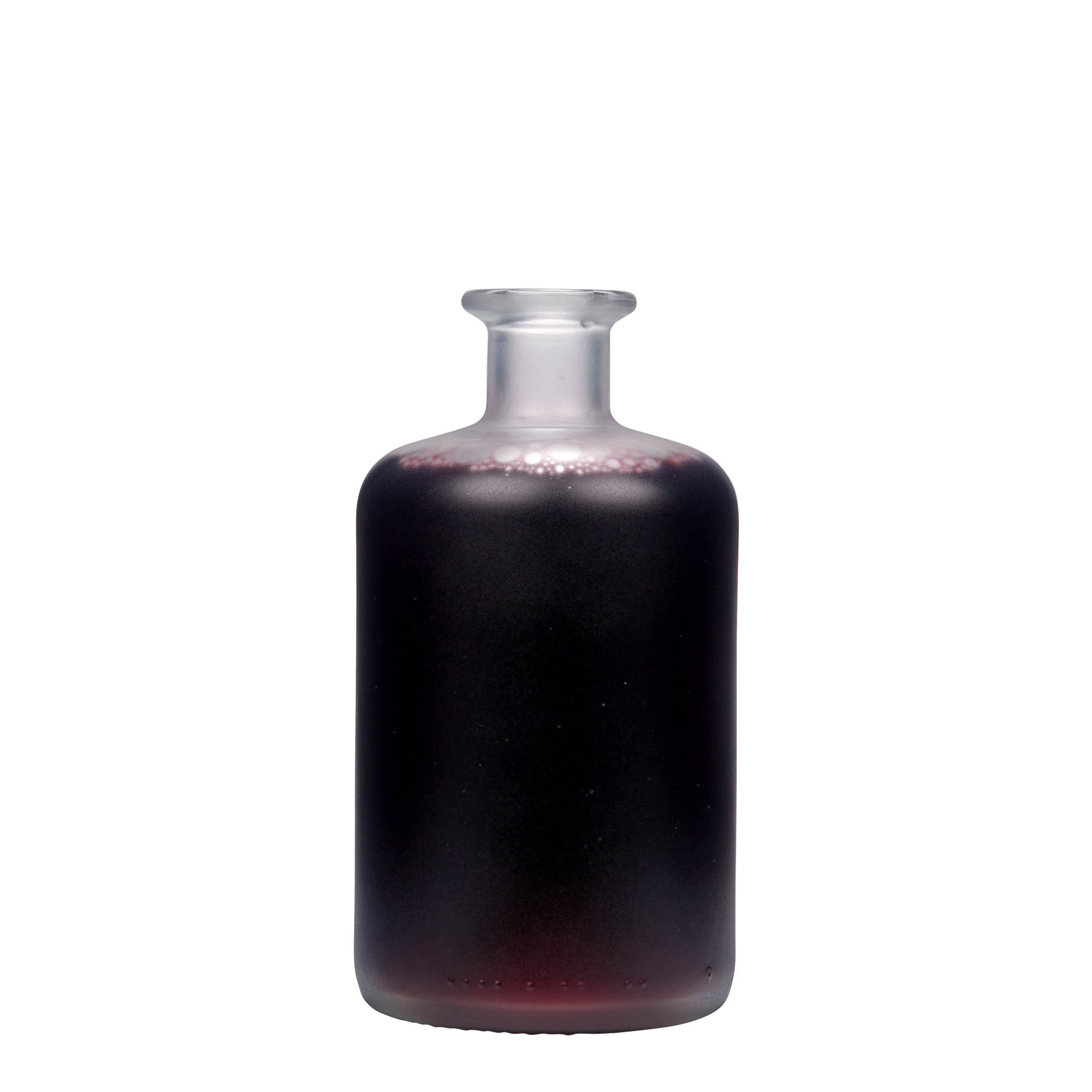 500 ml lasipullo apteekkarille, jäähdytetty, suuaukko: korkki