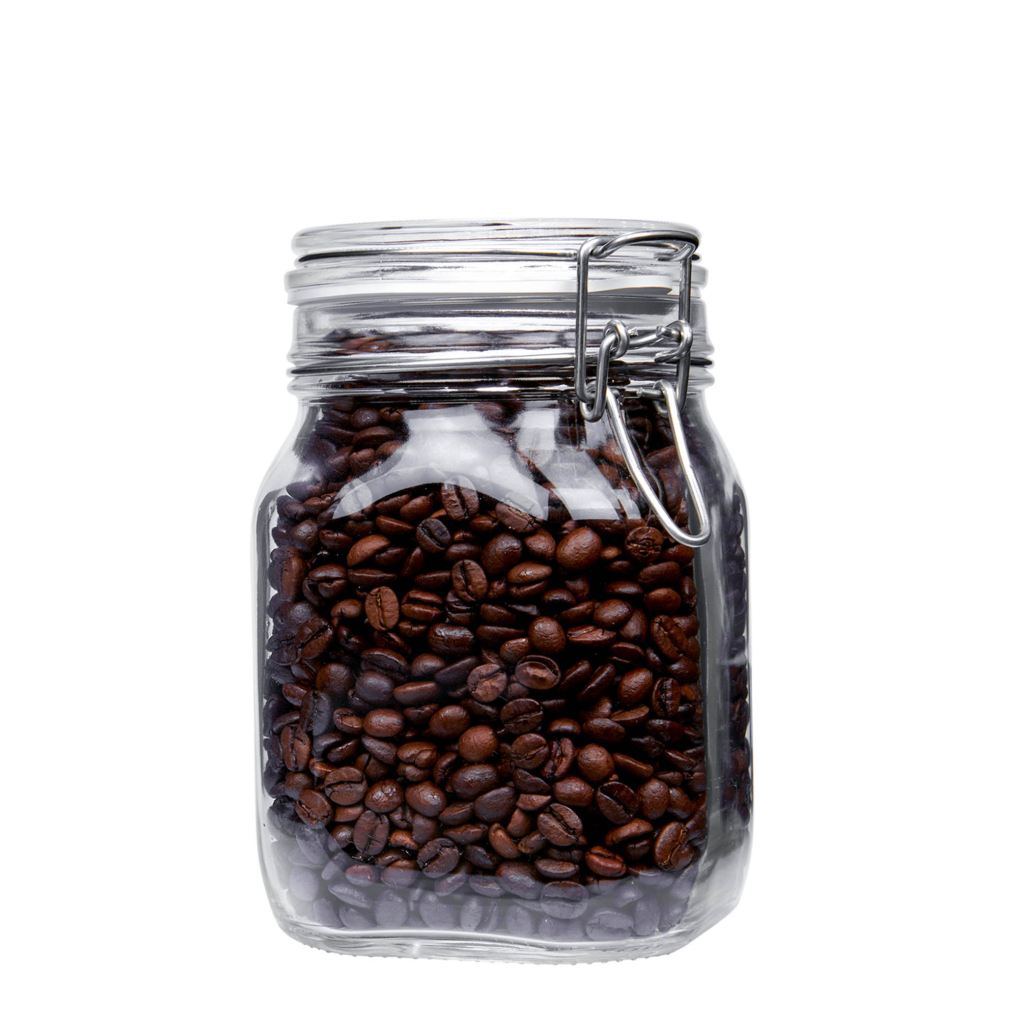 1 000 ml langankahvallinen lasipurkki 'Fido', neliskulmainen, suuaukko: langankahvallinen lukko 1 000 ml langankahvallinen lasipurkki 'Fido', neliskulmainen, suuaukko: langankahvallinen lukko