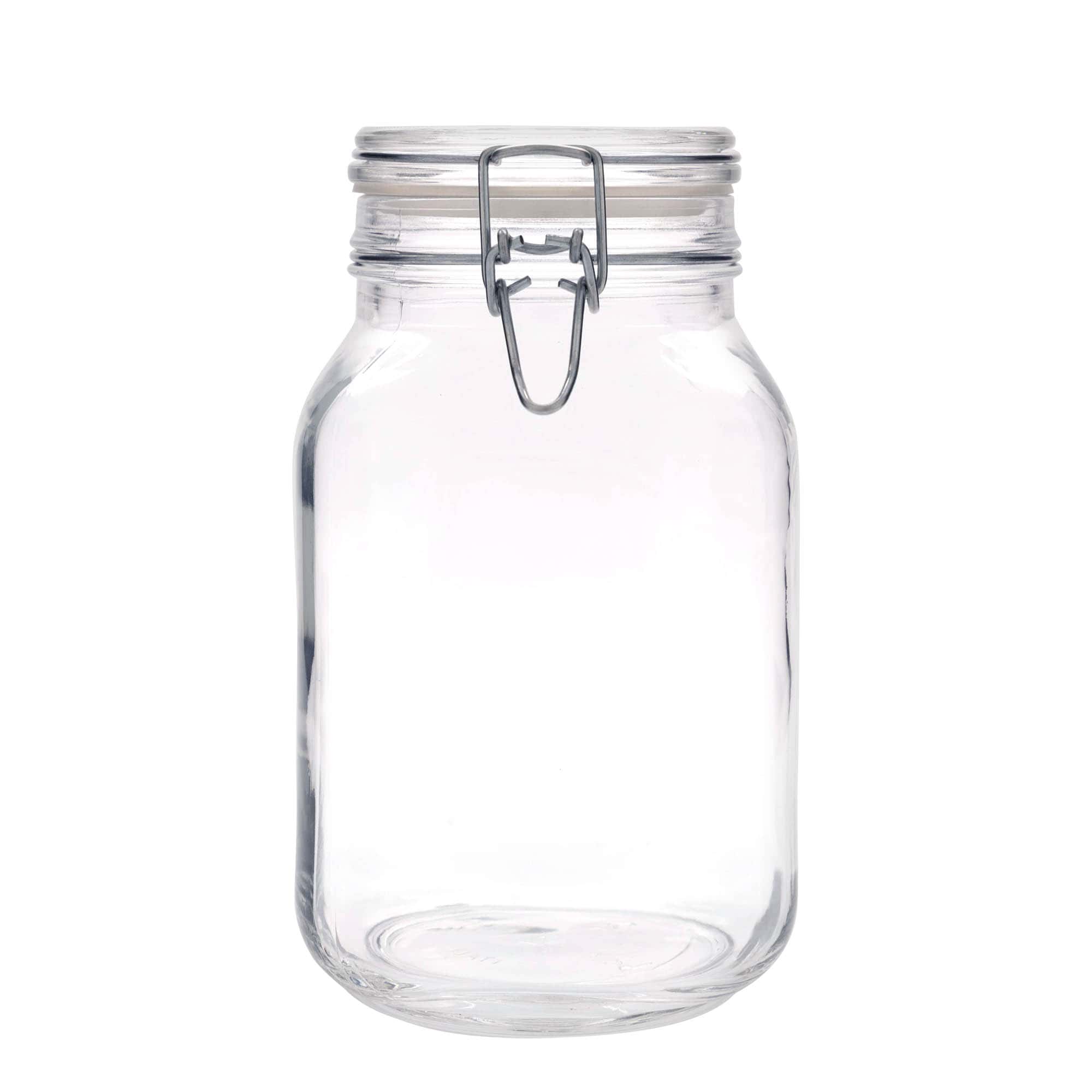 2 000 ml langallinen lasipurkki ”Fido”, neliö, suuaukko: langallinen suljin