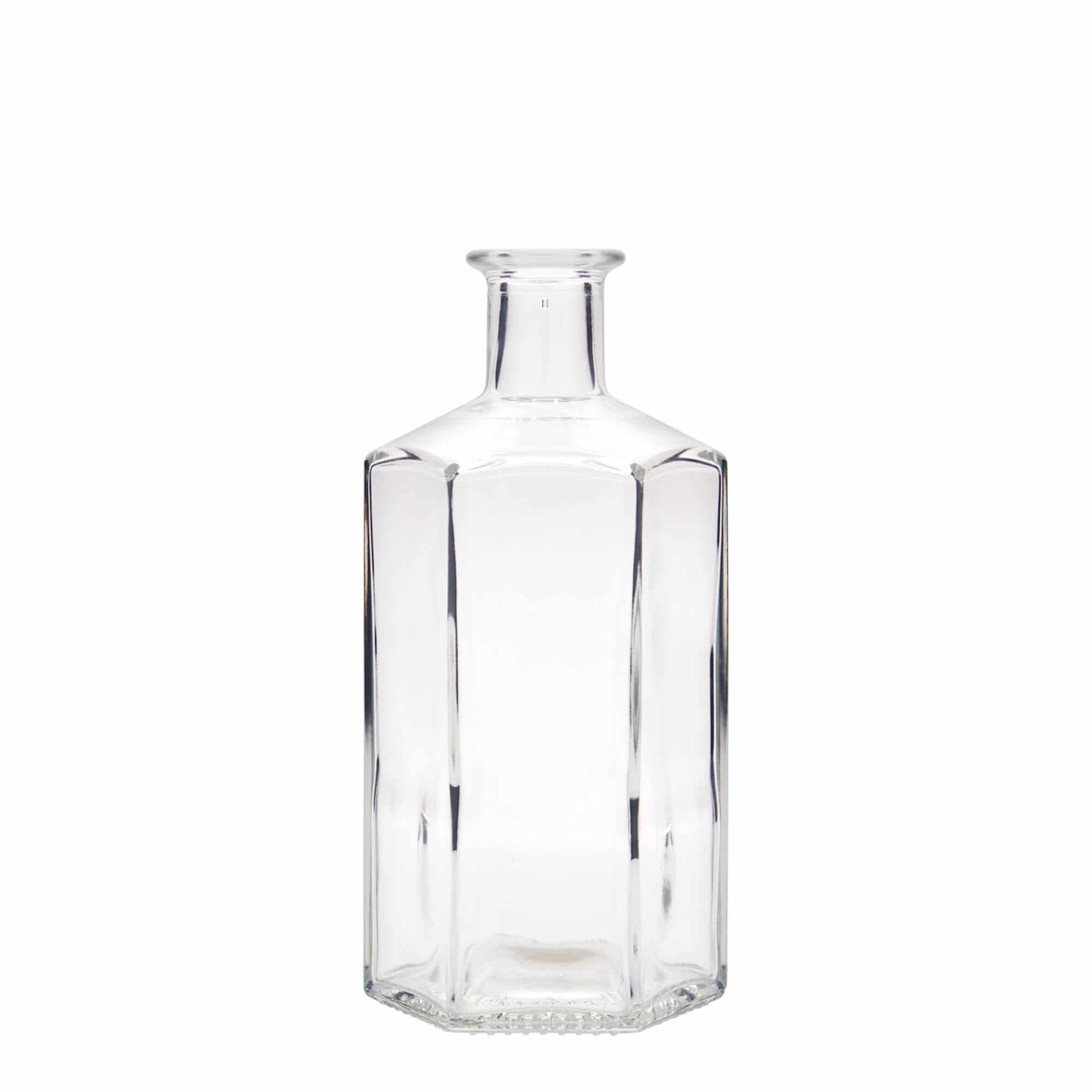 500 ml apteekkarin lasipullo 'Jimmy', kuusikulmainen, suu: korkki 500 ml apteekkarin lasipullo 'Jimmy', kuusikulmainen, suu: korkki