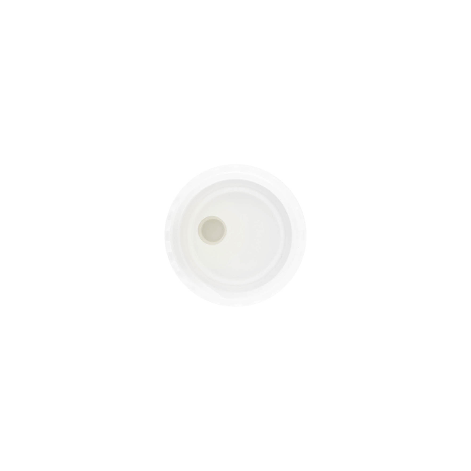 Ruuvikorkki Disc Top, PP-muovi, valkoinen, suuaukolle: 24/410