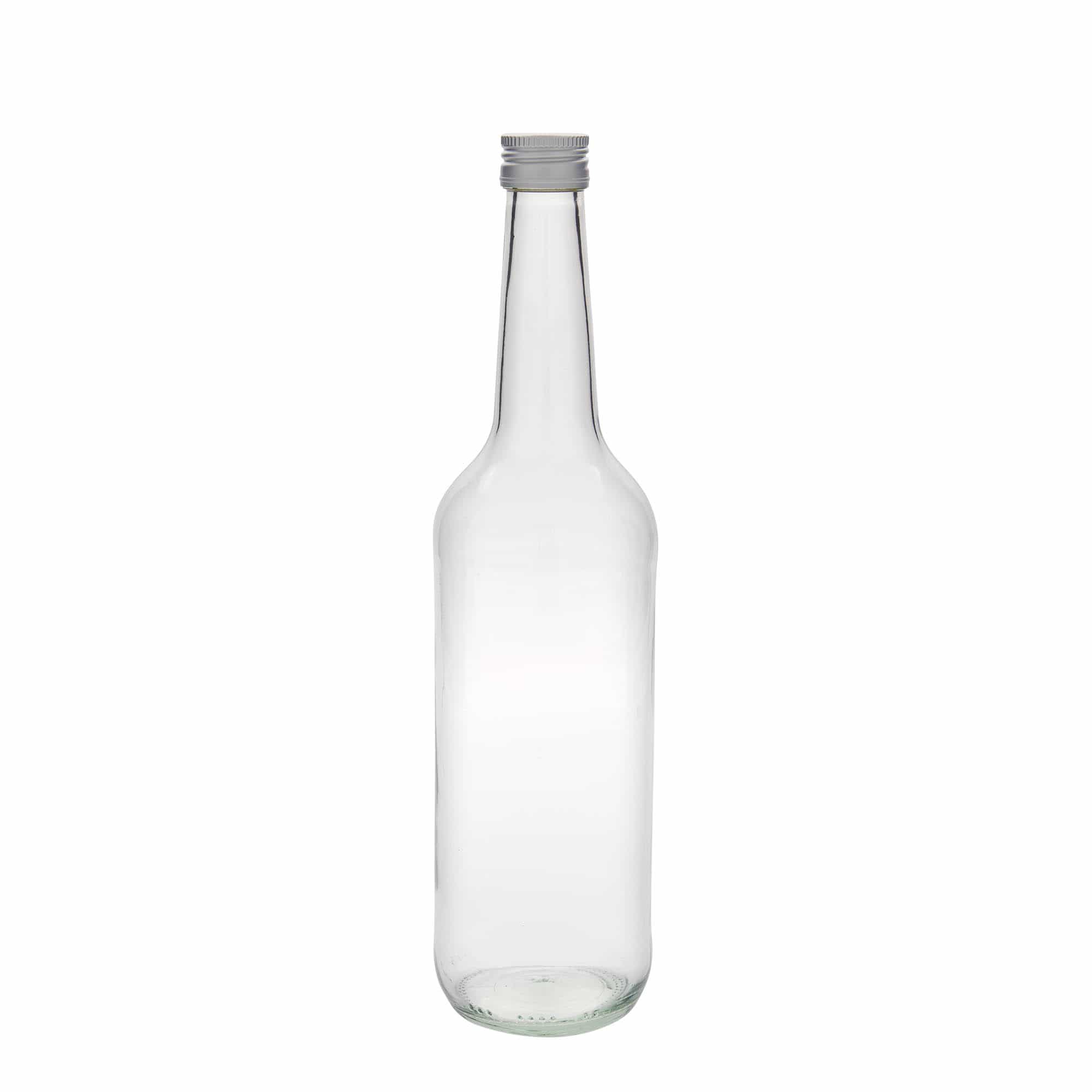 700 ml lasipullo suorakauluksella, suuaukko: PP 28
