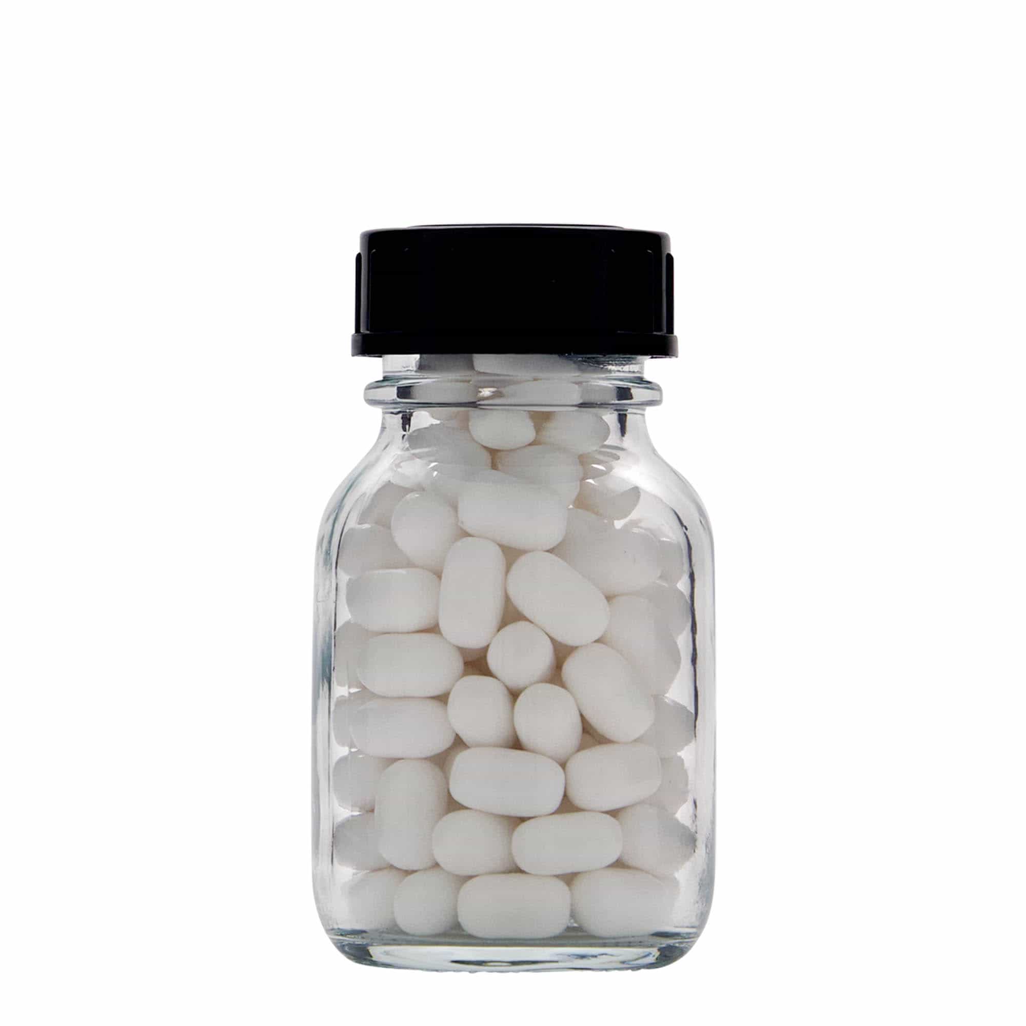 50 ml leveäkaulainen pullo, suuaukko: DIN 32