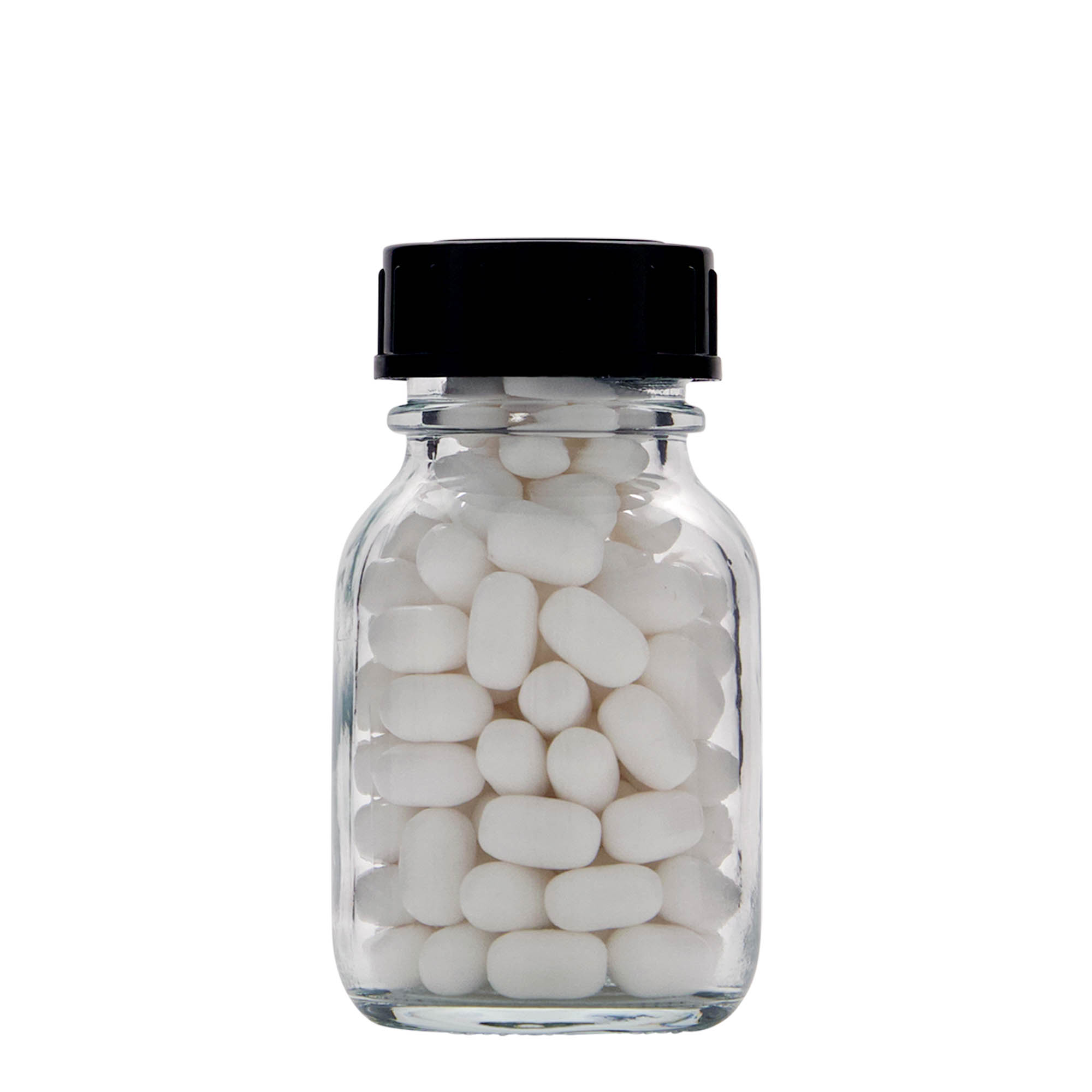 50 ml leveäkaulainen pullo, suuaukko: DIN 32