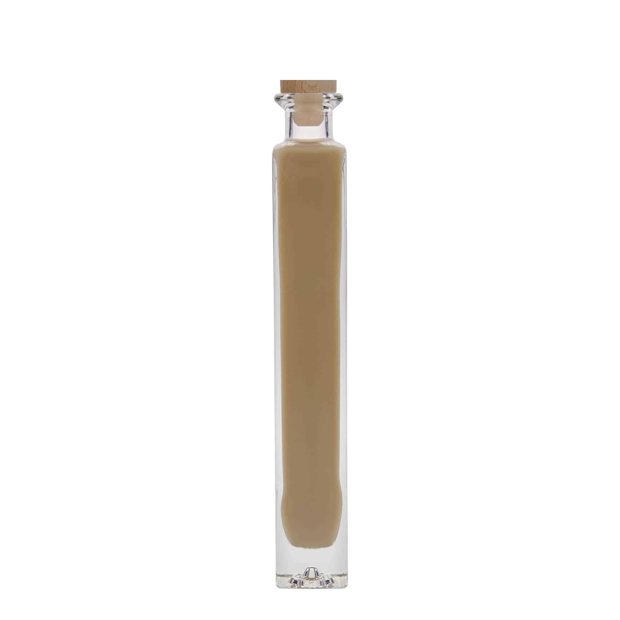 200 ml lasipullo 'Tommy', neliömäinen, suuaukko: korkki