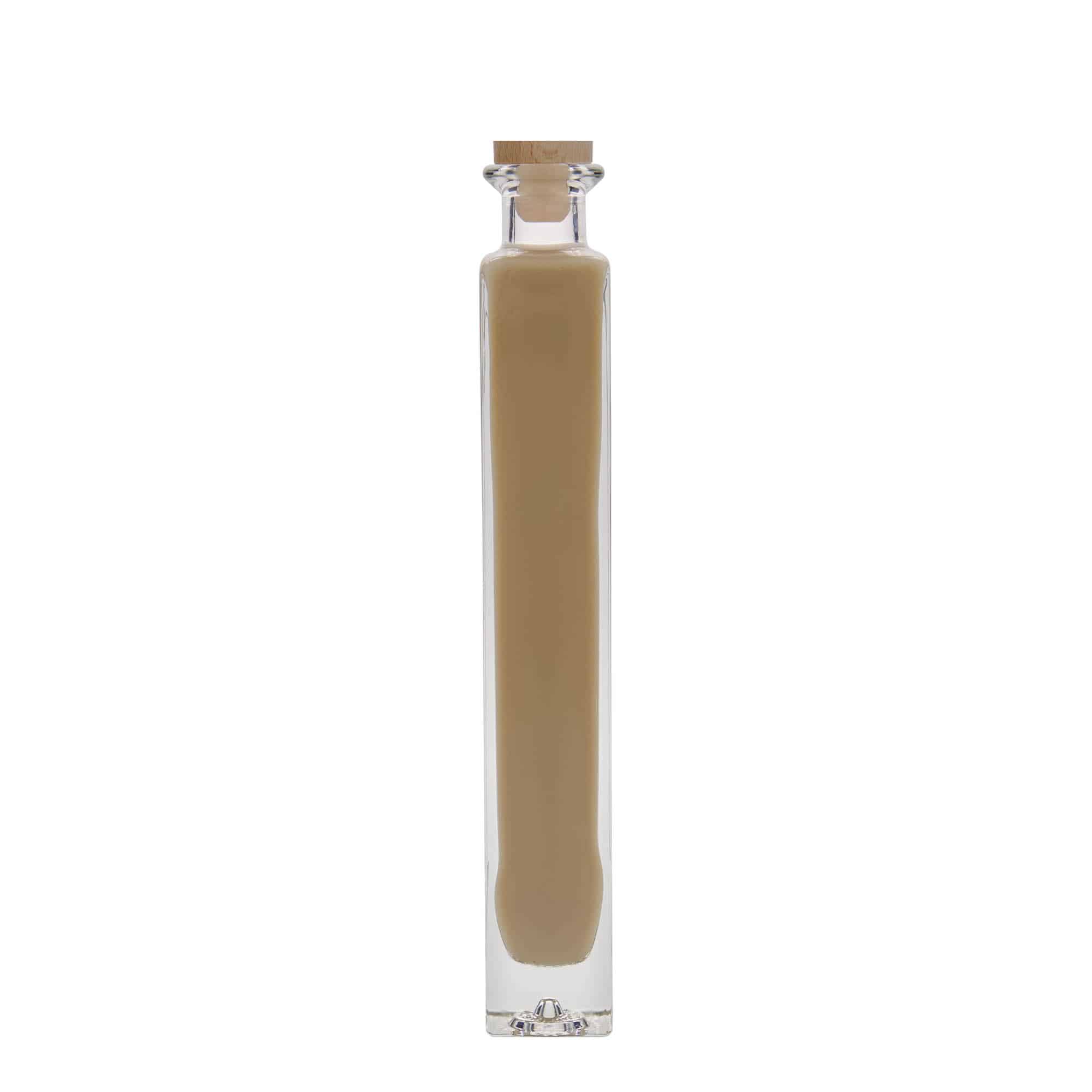 200 ml lasipullo ”Tommy”, neliömäinen, suuaukko: korkki