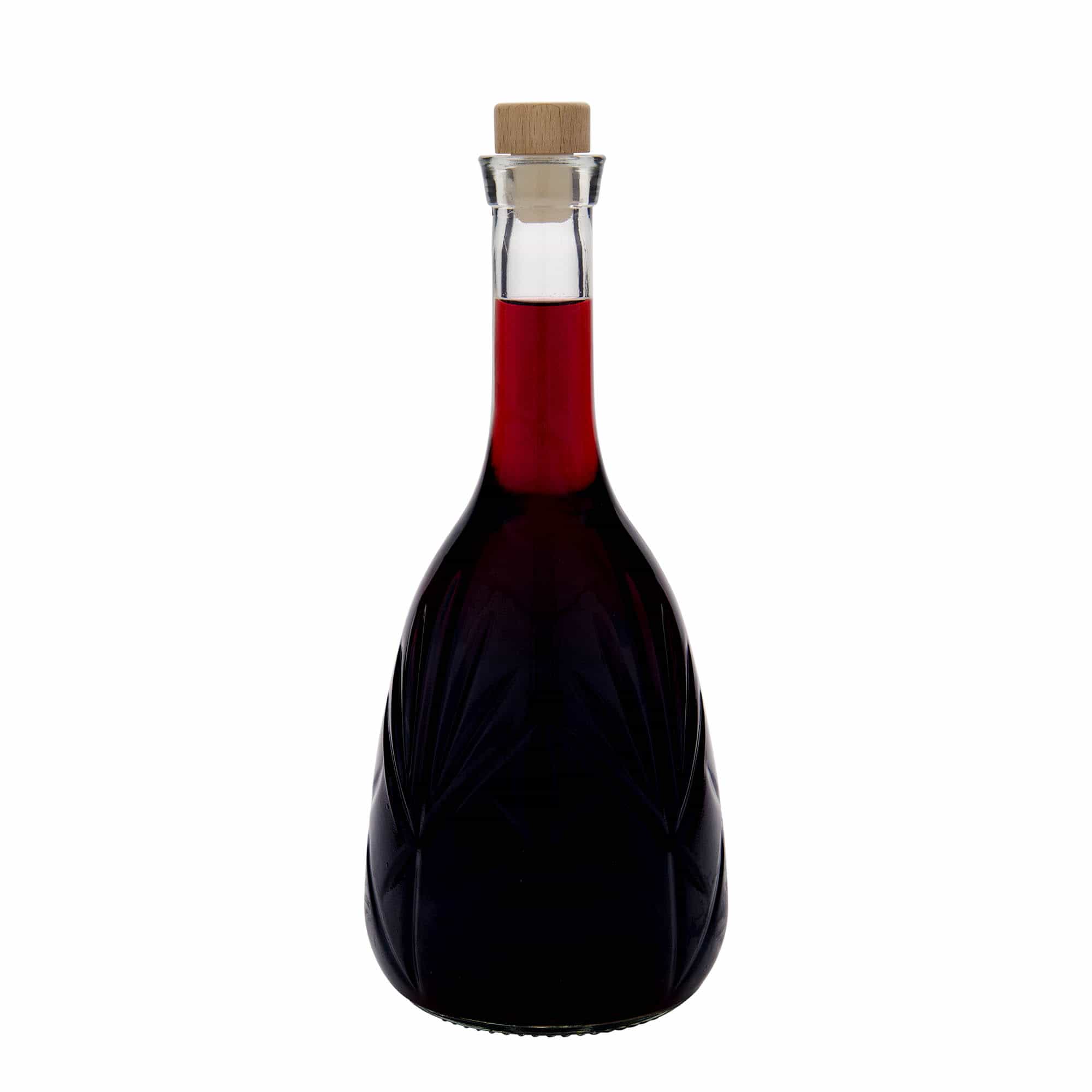 1 000 ml lasipullo 'Reliefa', suuaukko: korkki